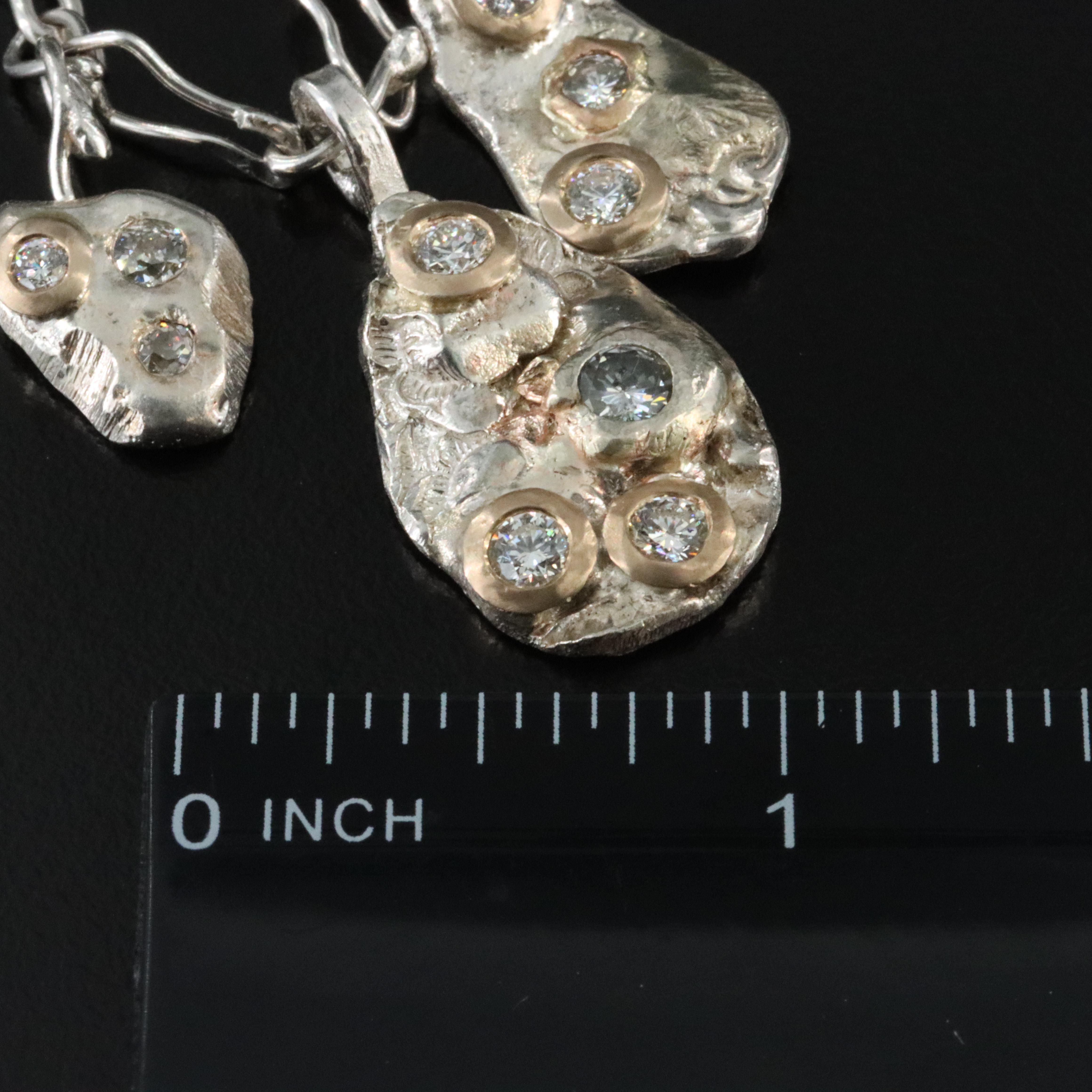 Sterling 1.51 CTW Diamond Necklace with 18K Accents