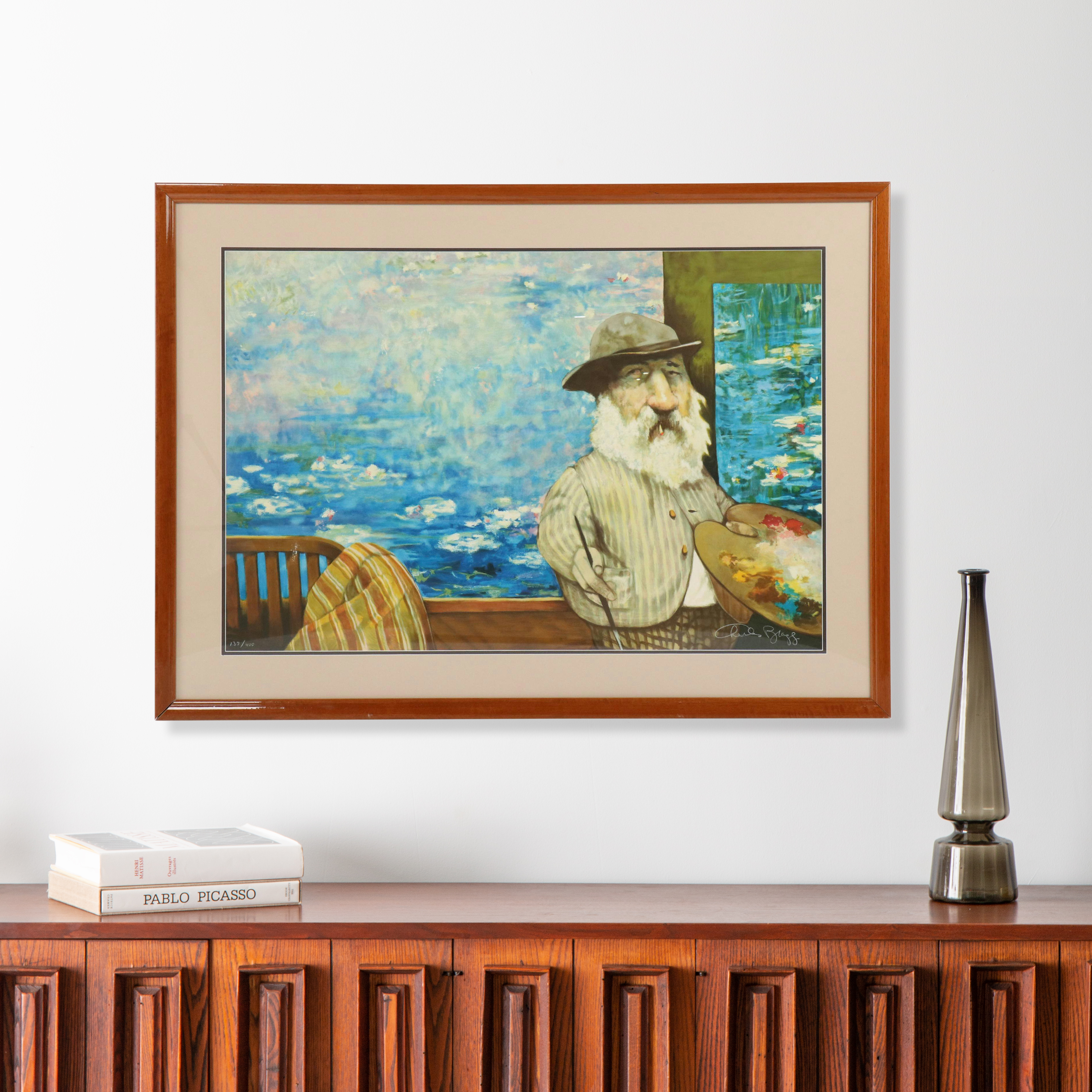 Charles Bragg Lithograph "Portrait of Monet"