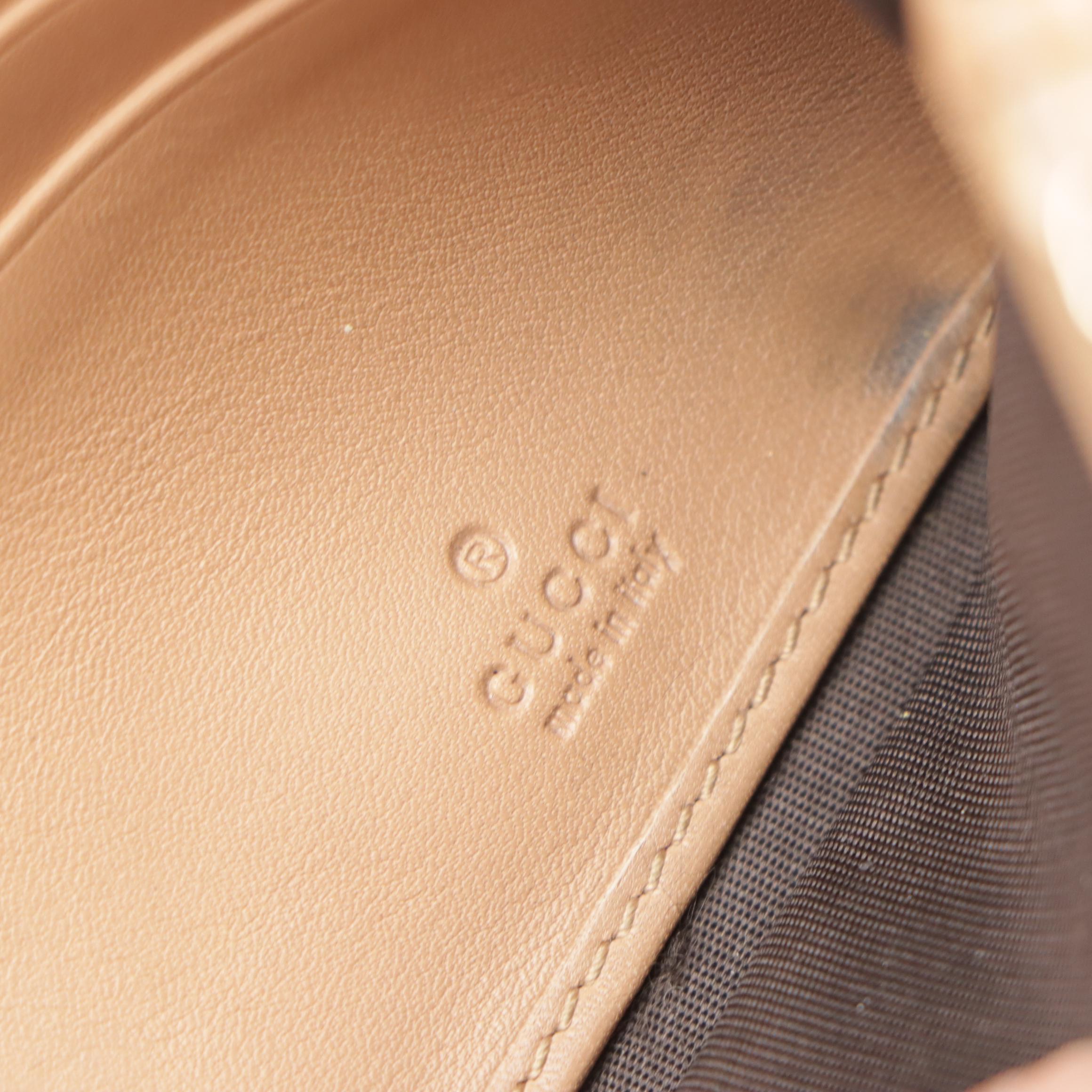 Gucci Long Wallet in Beige Micro Guccissima Leather