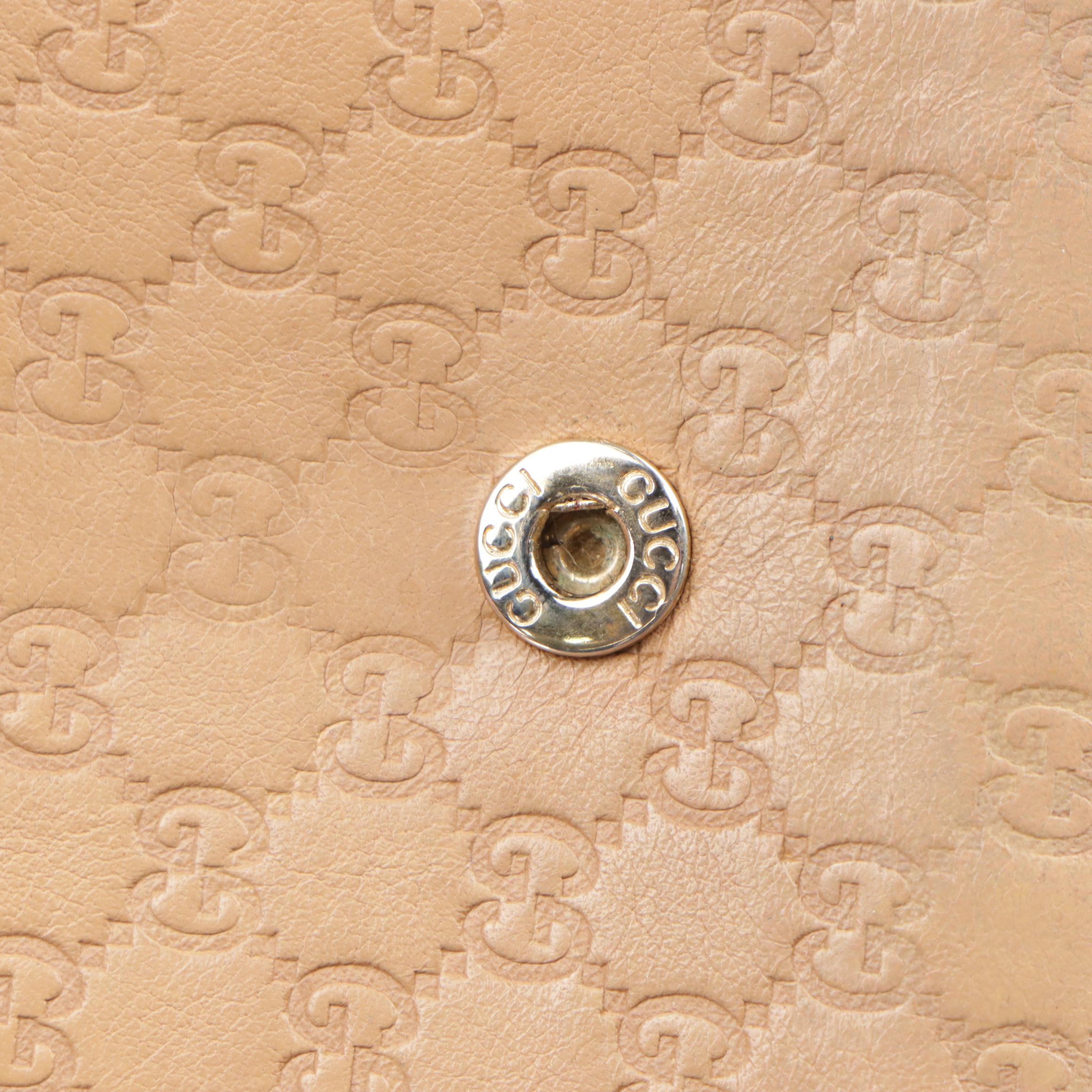 Gucci Long Wallet in Beige Micro Guccissima Leather