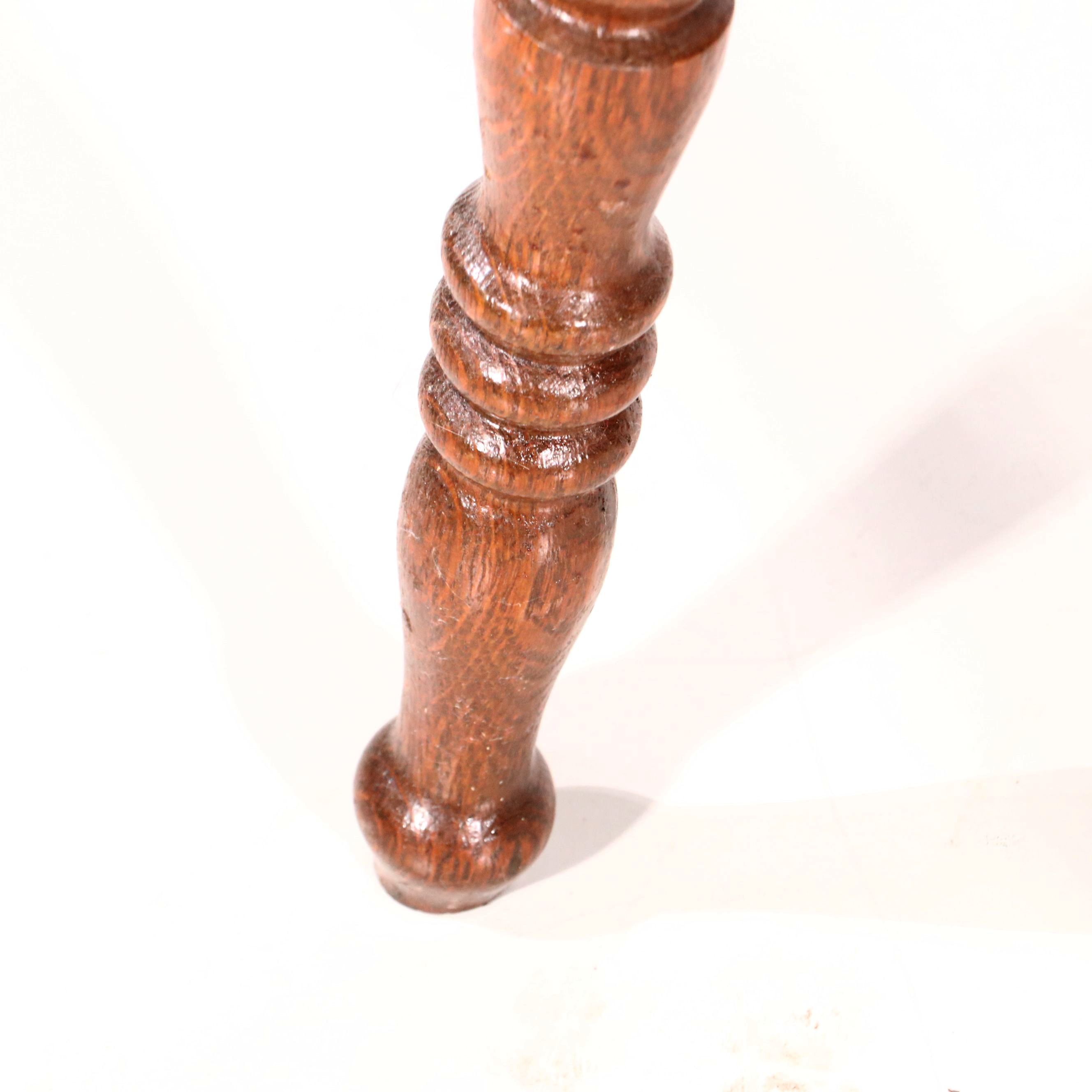 Victorian Style Two-Tiered Quartersawn Oak Parlor Table