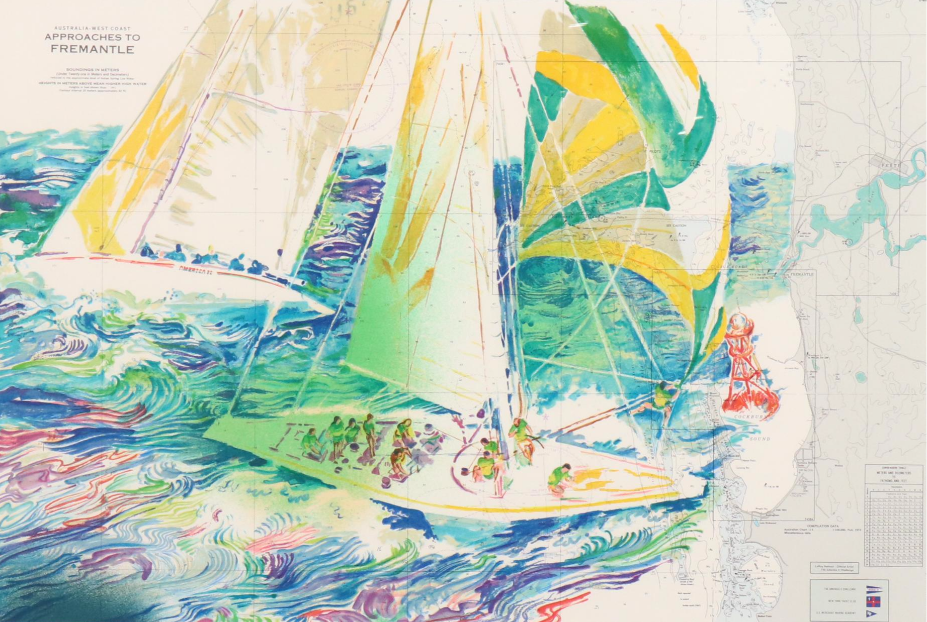 LeRoy Neiman Serigraph "The America’s Cup - Australia"