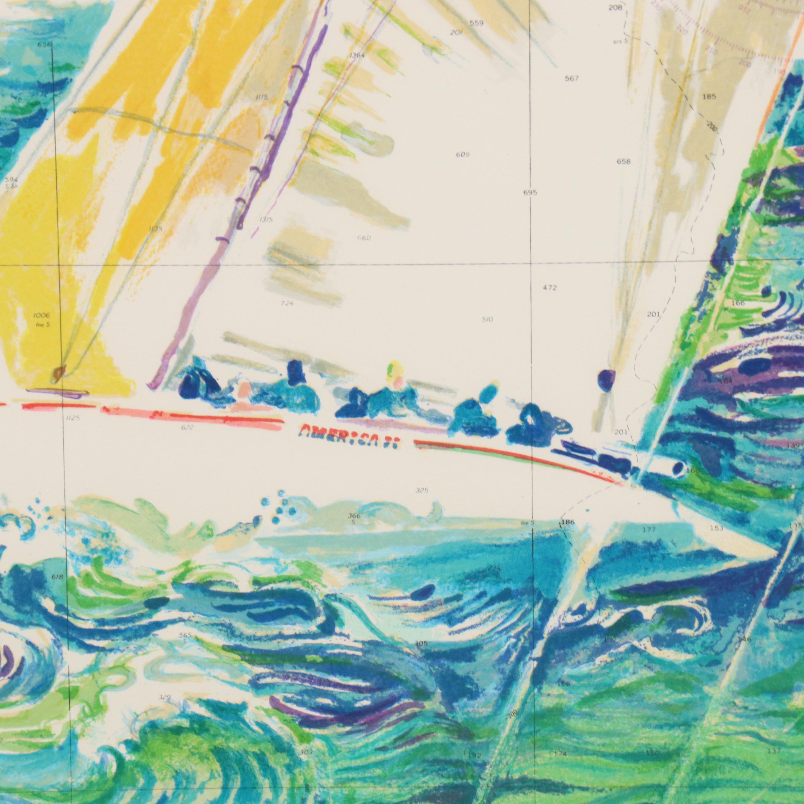 LeRoy Neiman Serigraph "The America’s Cup - Australia"