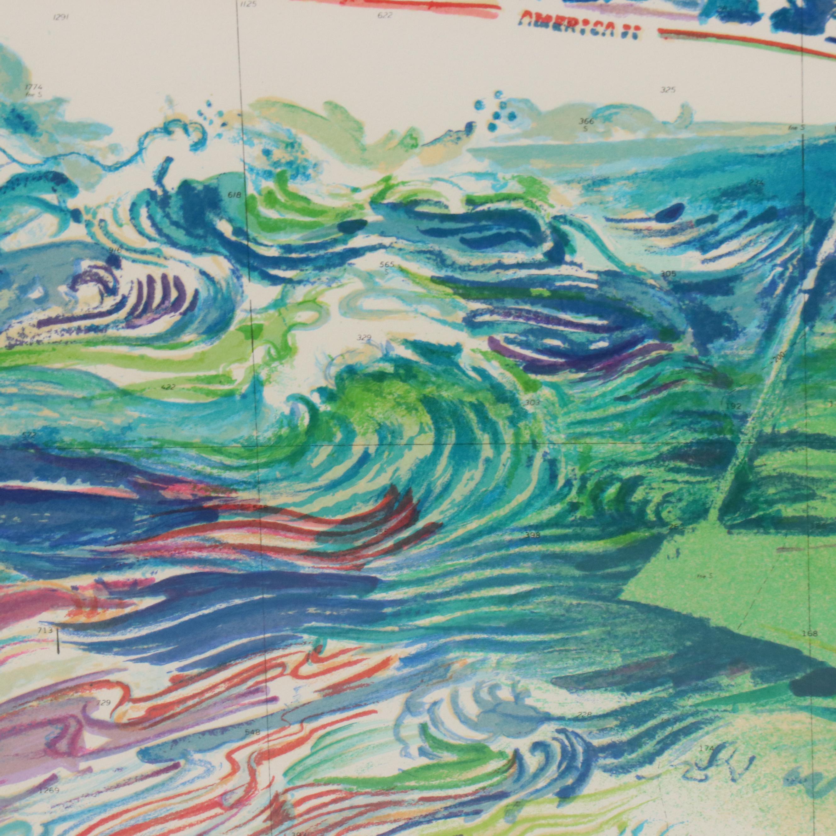 LeRoy Neiman Serigraph "The America’s Cup - Australia"