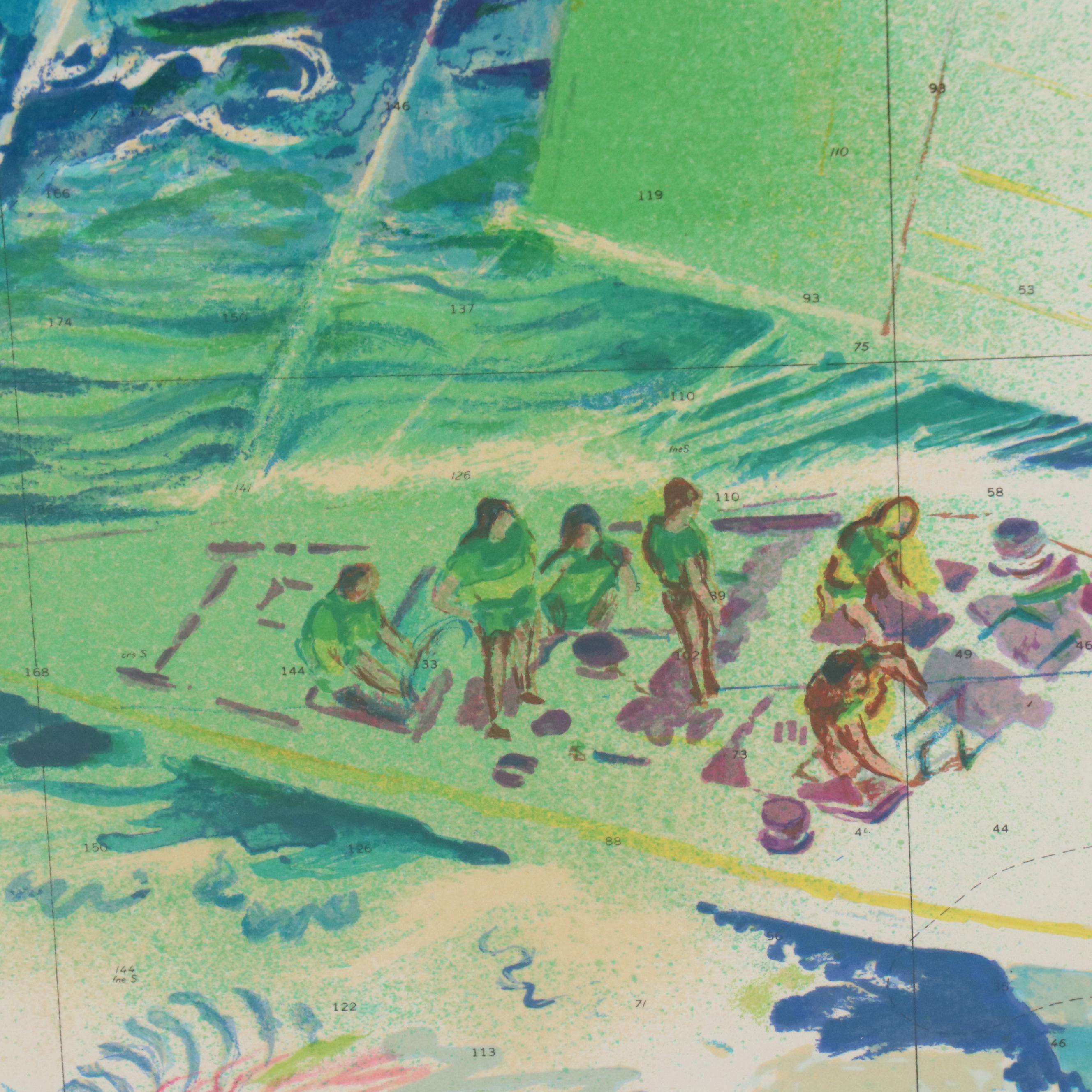 LeRoy Neiman Serigraph "The America’s Cup - Australia"