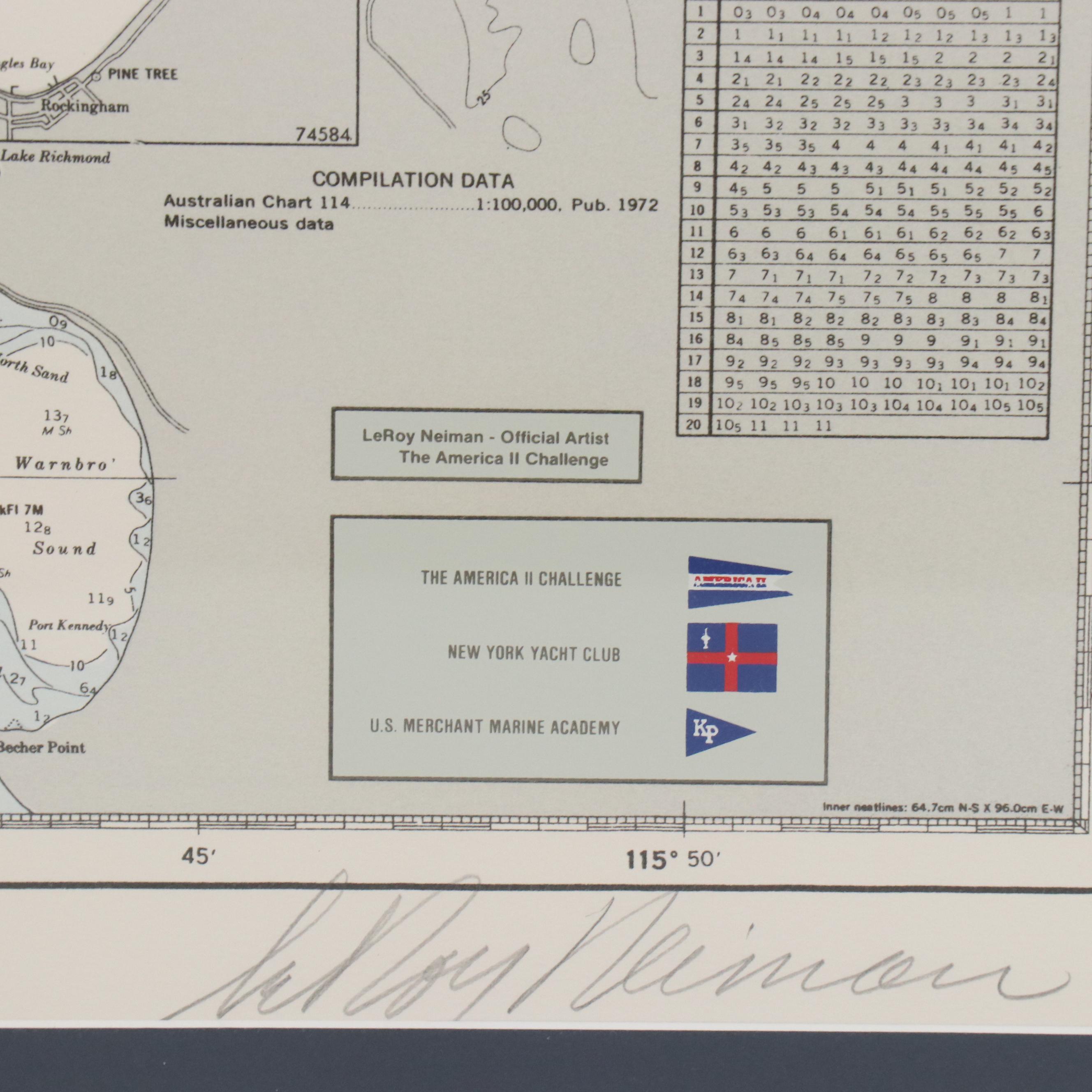 LeRoy Neiman Serigraph "The America’s Cup - Australia"