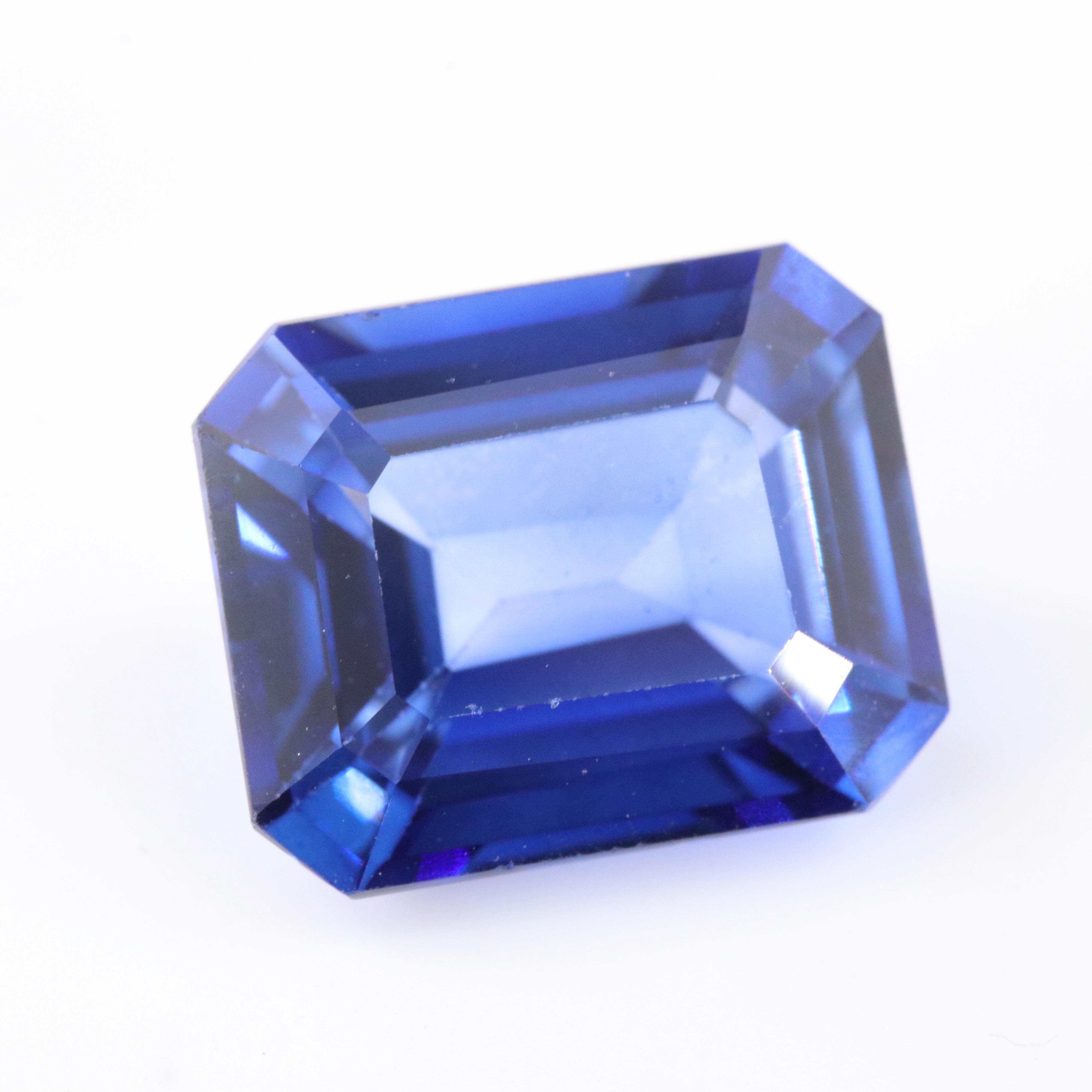 Loose 6.97 CT Lab Grown Sapphire