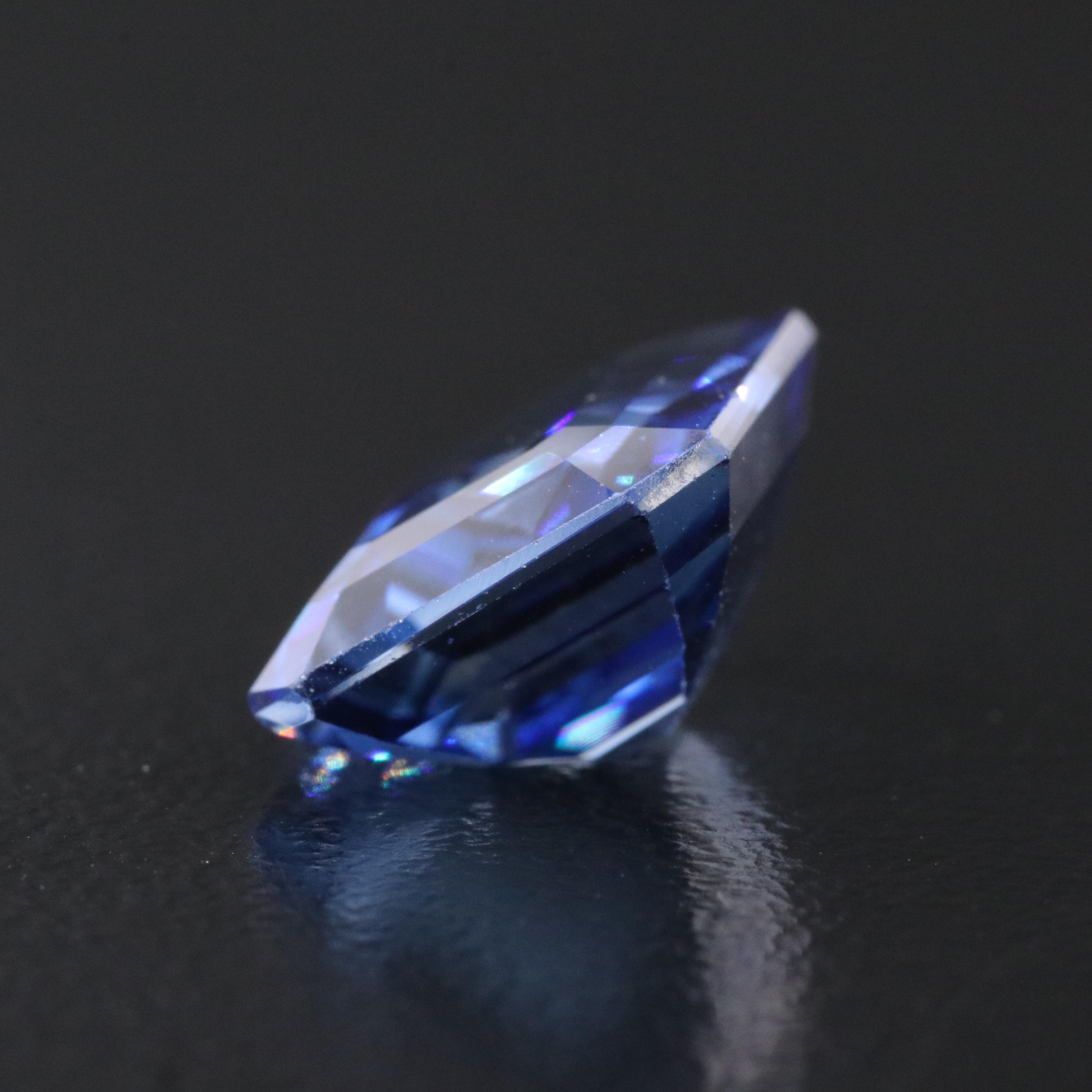 Loose 6.97 CT Lab Grown Sapphire