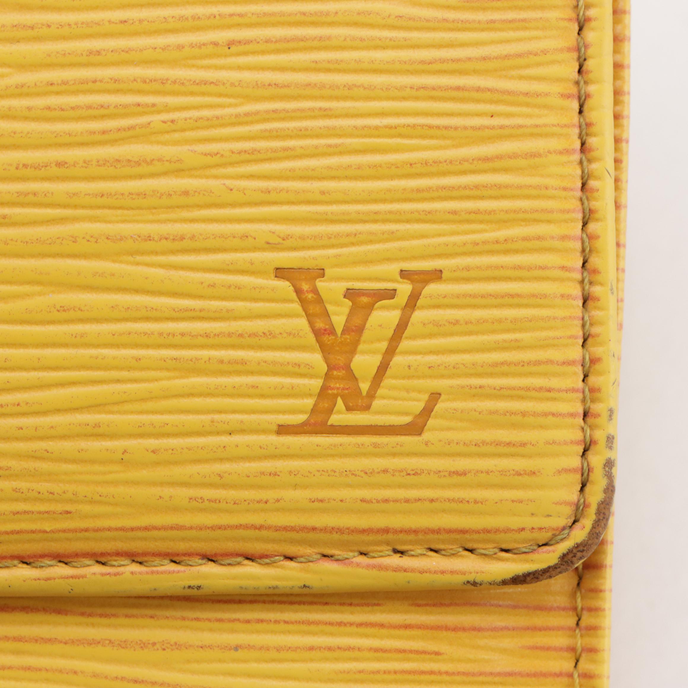 Louis Vuitton Porte-Trésor International in Tassil Yellow Epi Leather