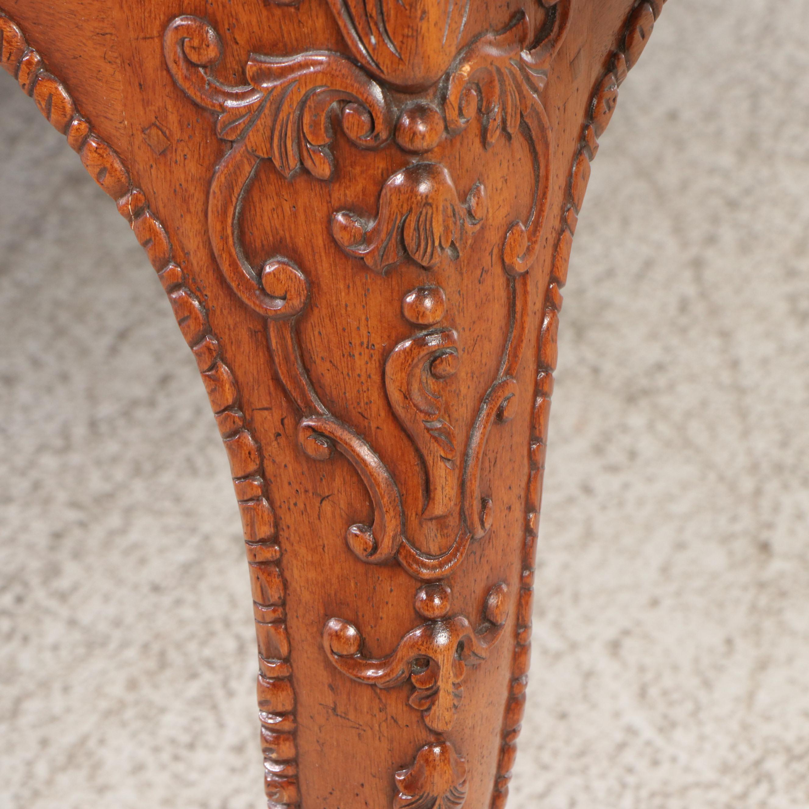 Baker Furniture Louis XV Style Carved Dining Table and Eight Chairs