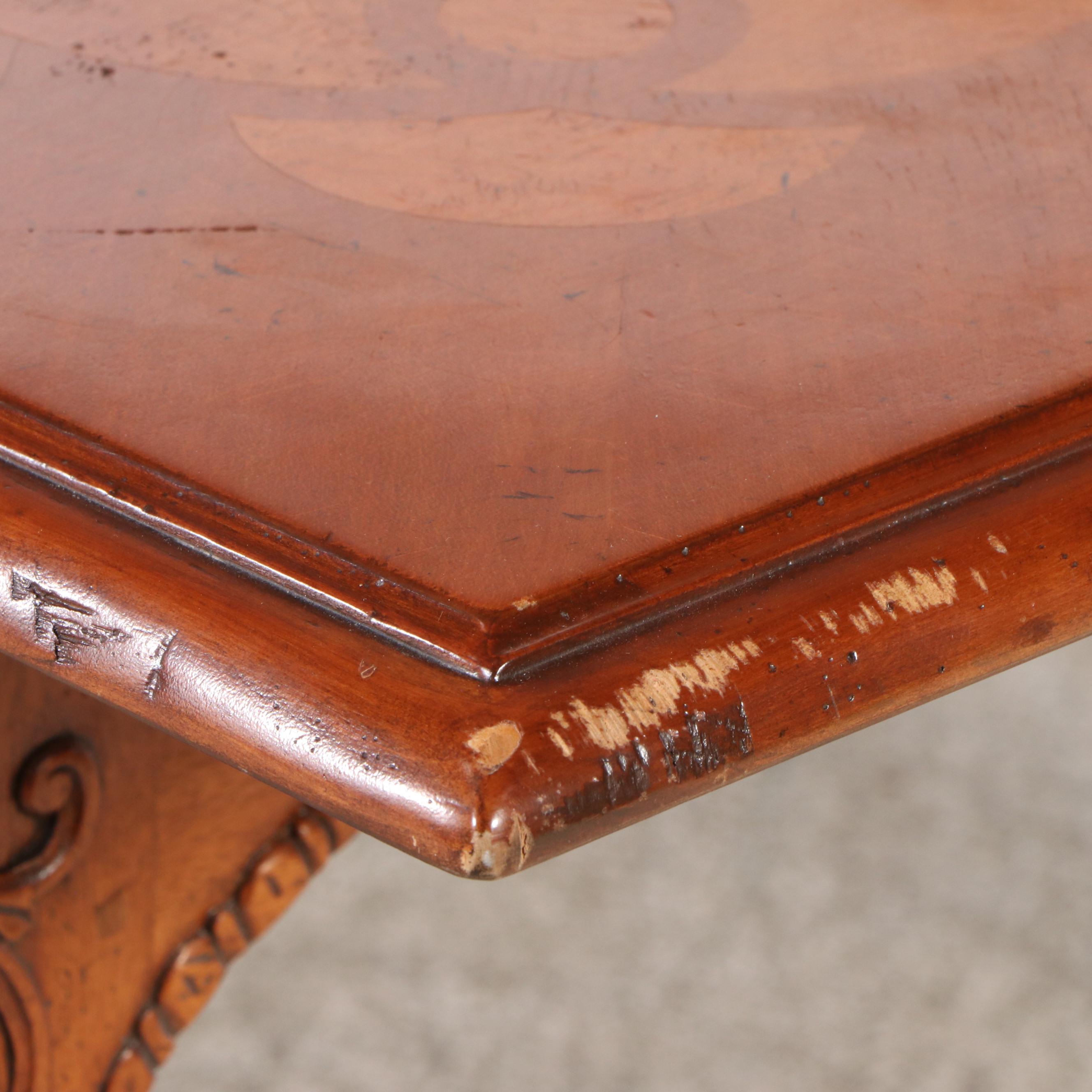 Baker Furniture Louis XV Style Carved Dining Table and Eight Chairs