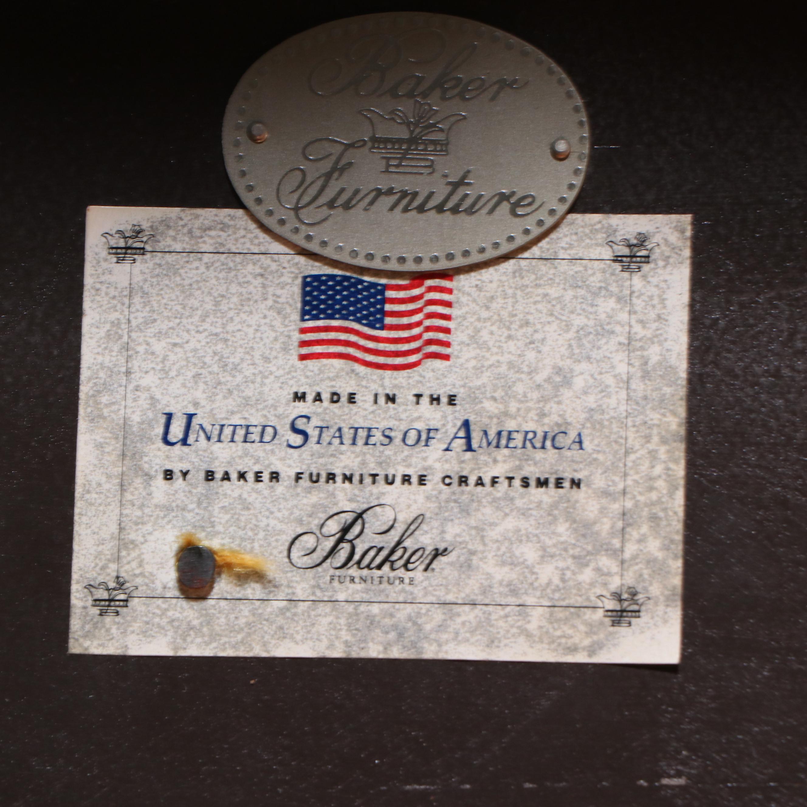 Baker Furniture Louis XV Style Carved Dining Table and Eight Chairs