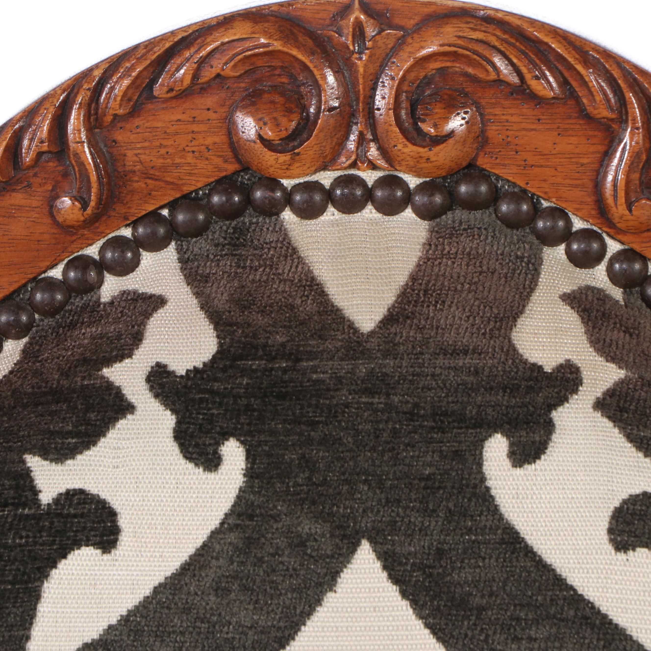 Baker Furniture Louis XV Style Carved Dining Table and Eight Chairs