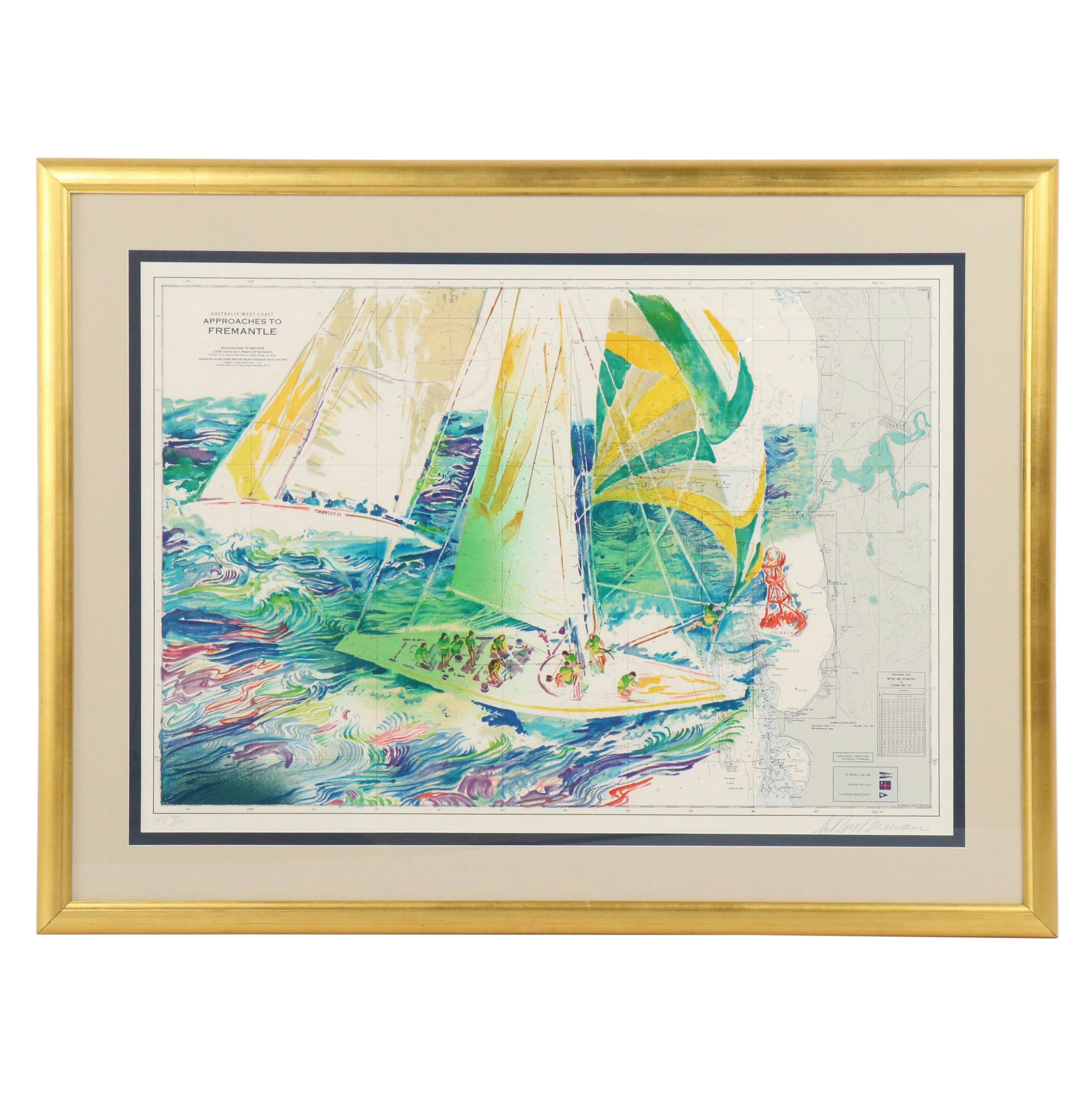 LeRoy Neiman Serigraph "The America’s Cup - Australia"