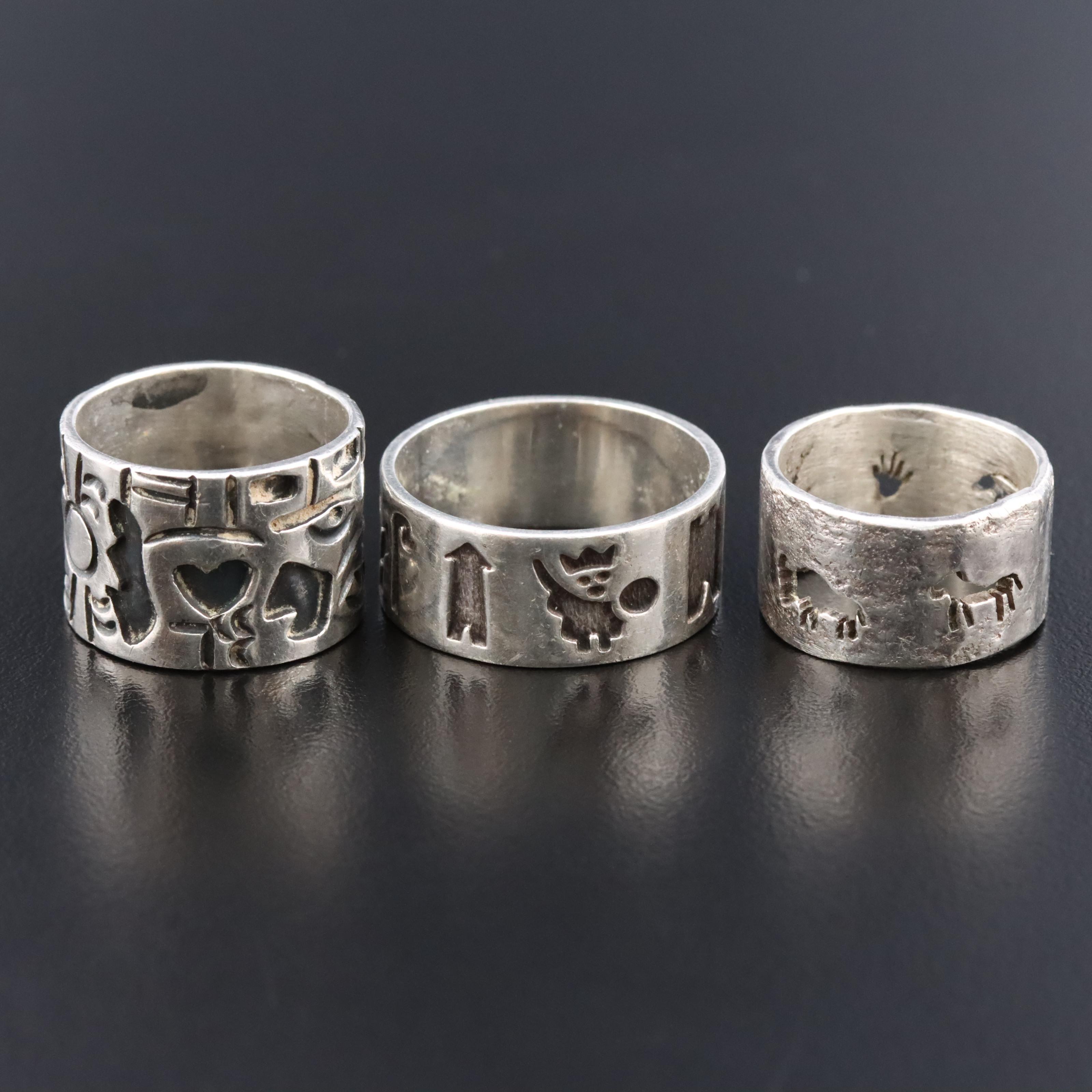 Sterling Irish, Mexican and Southwestern Cut-Out Bands