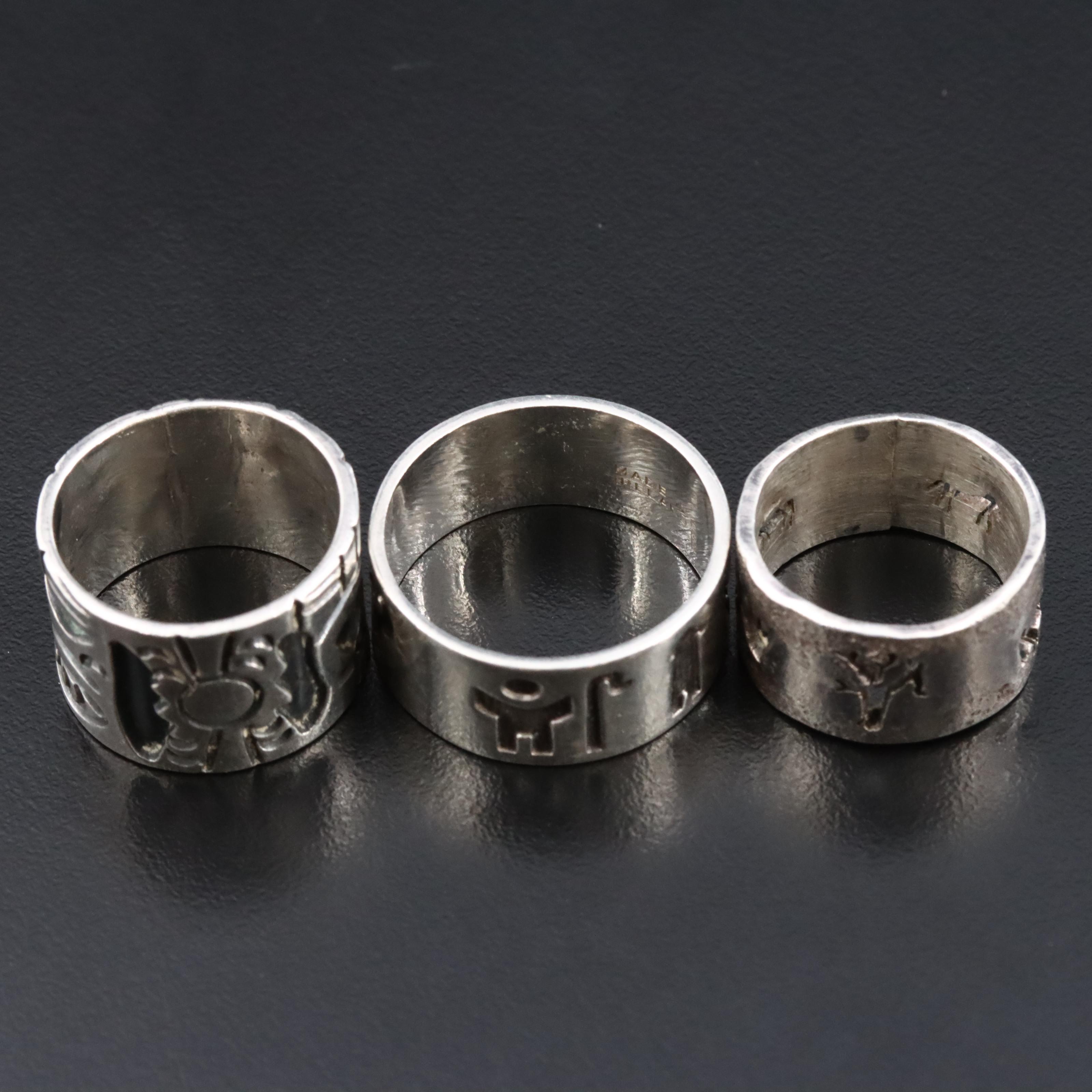 Sterling Irish, Mexican and Southwestern Cut-Out Bands