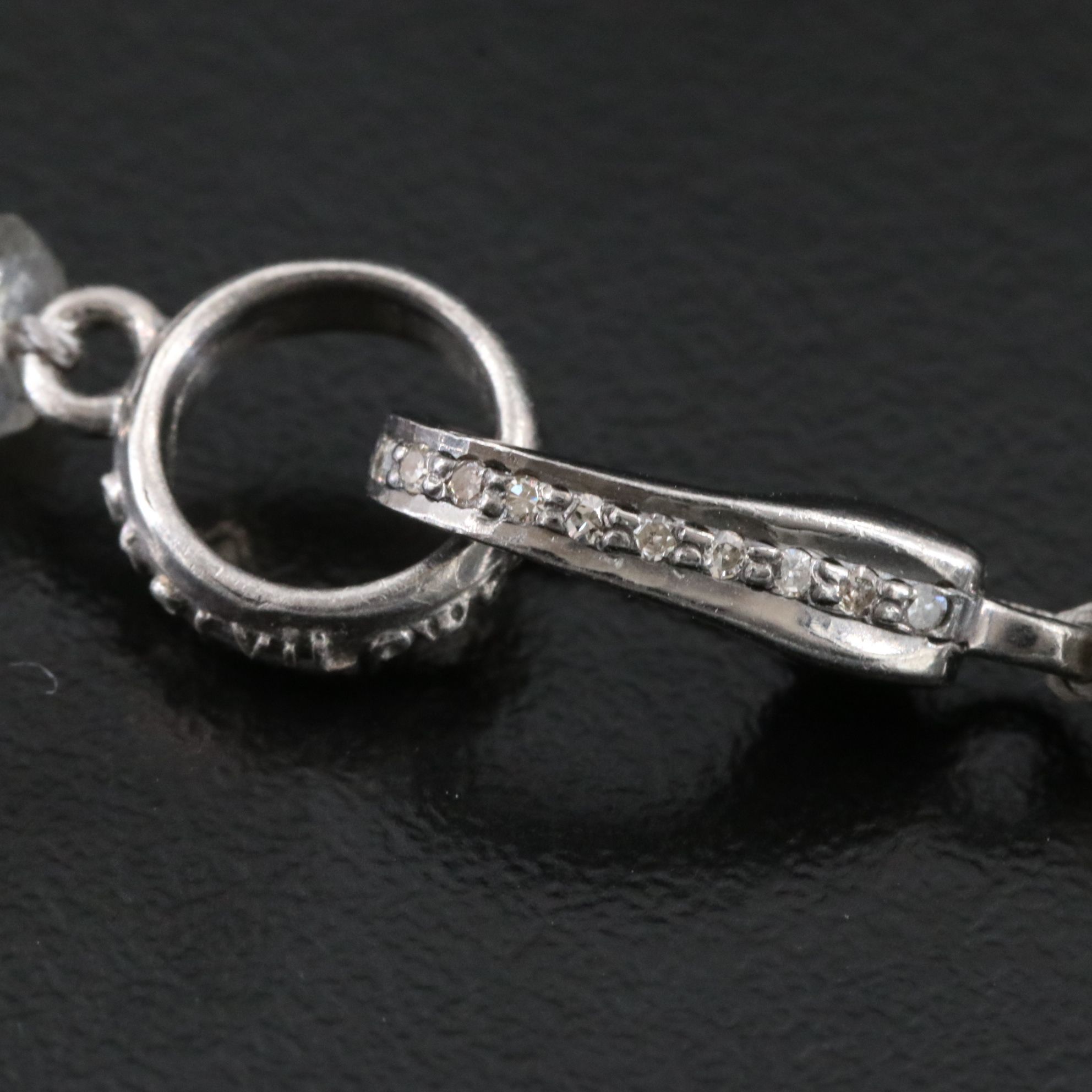 Sheryl Lowe Sterling Labradorite and Diamond Necklace