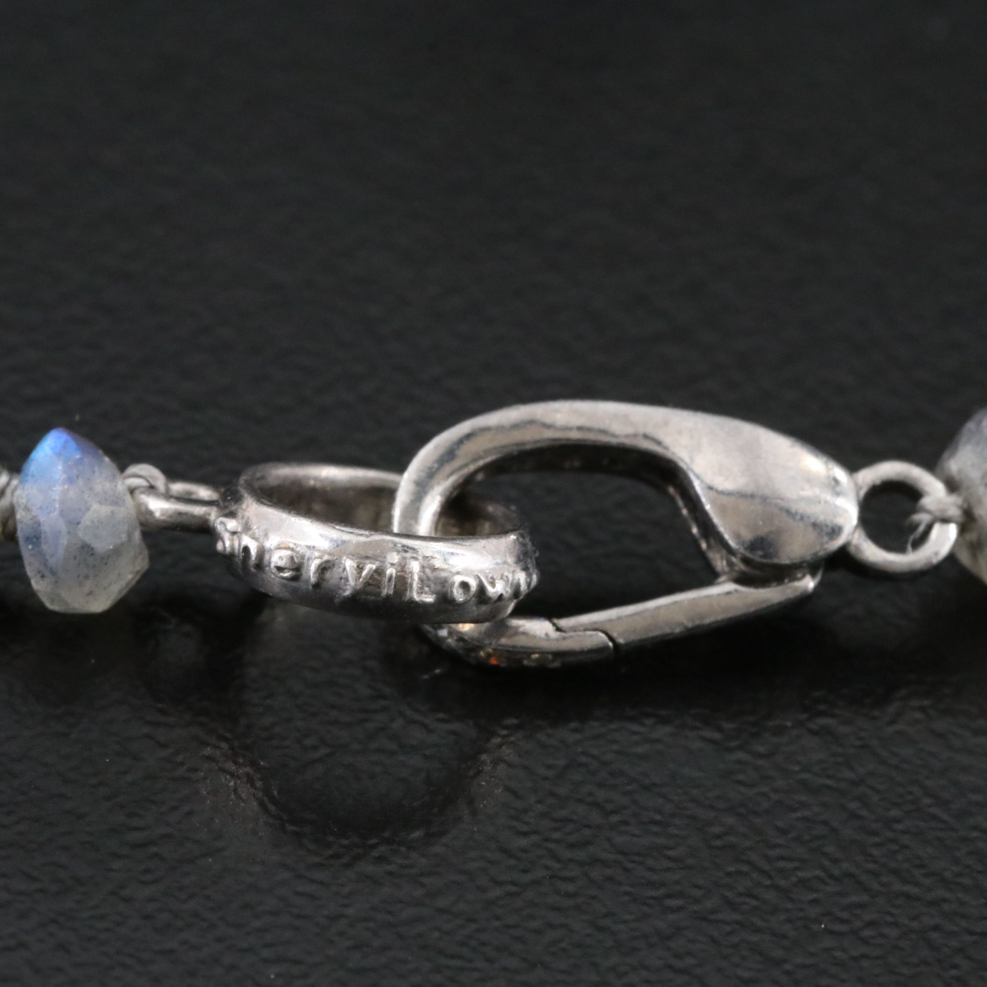 Sheryl Lowe Sterling Labradorite and Diamond Necklace