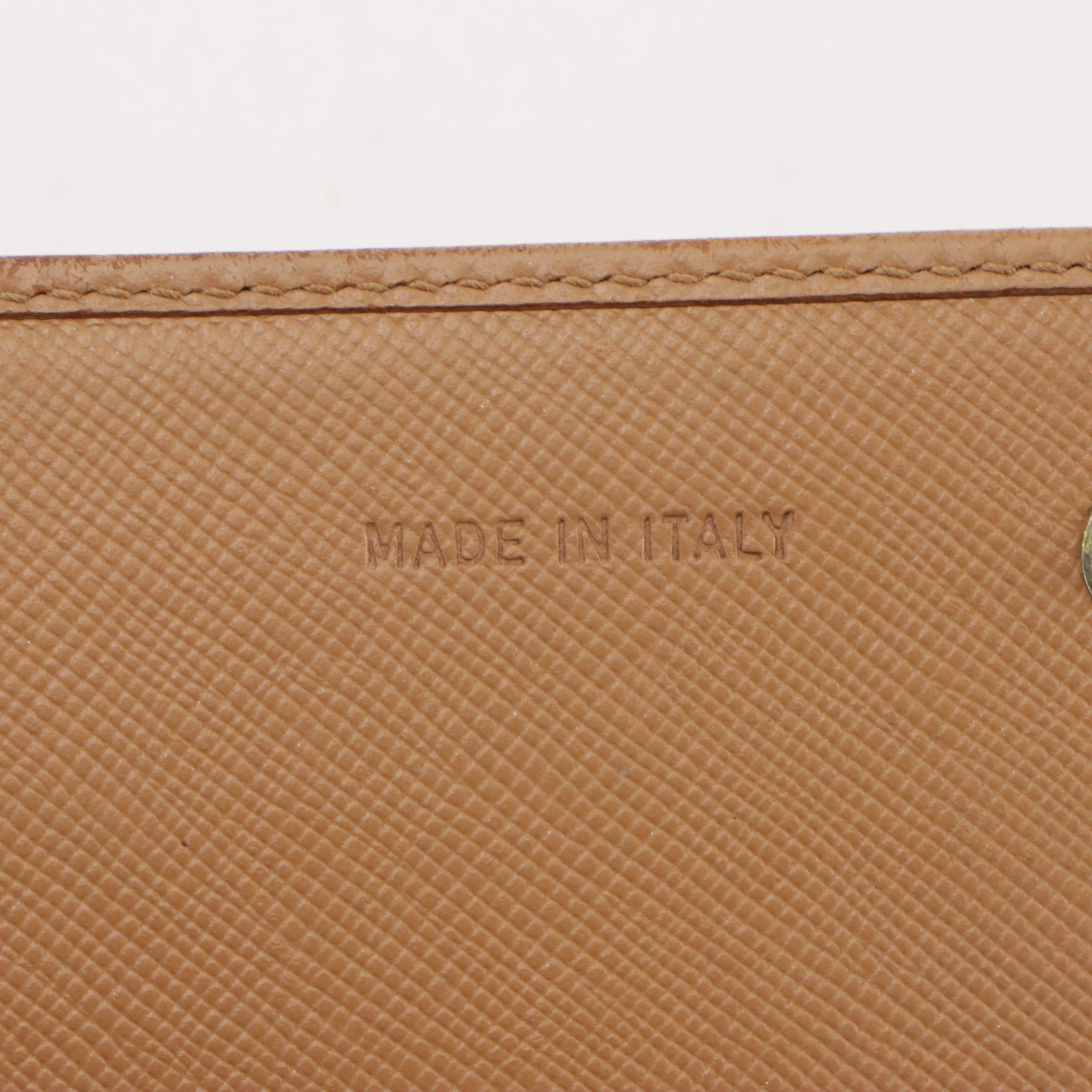 Prada Long Wallet in Beige Saffiano Leather