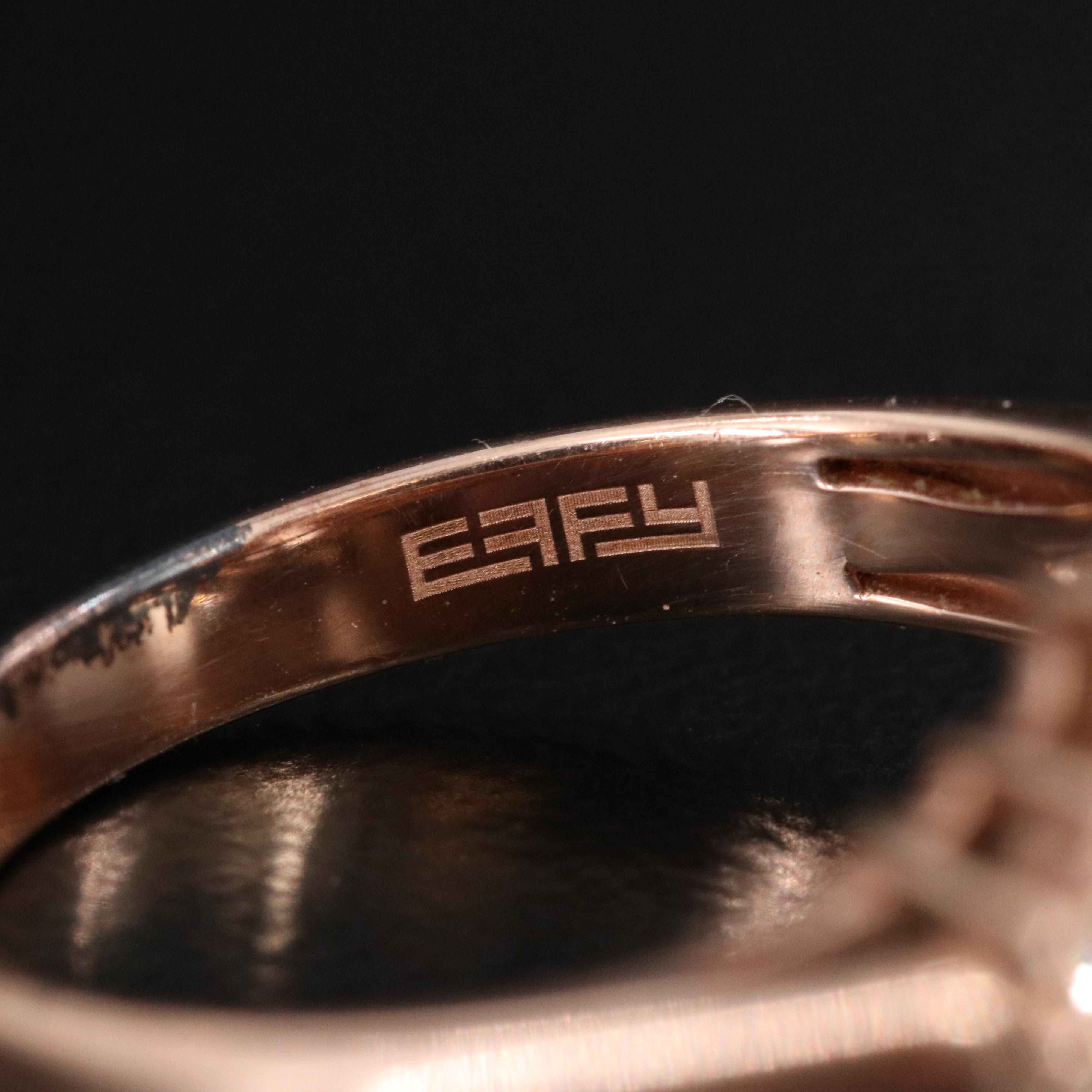 EFFY 14K Rose Gold Morganite and Diamond Ring