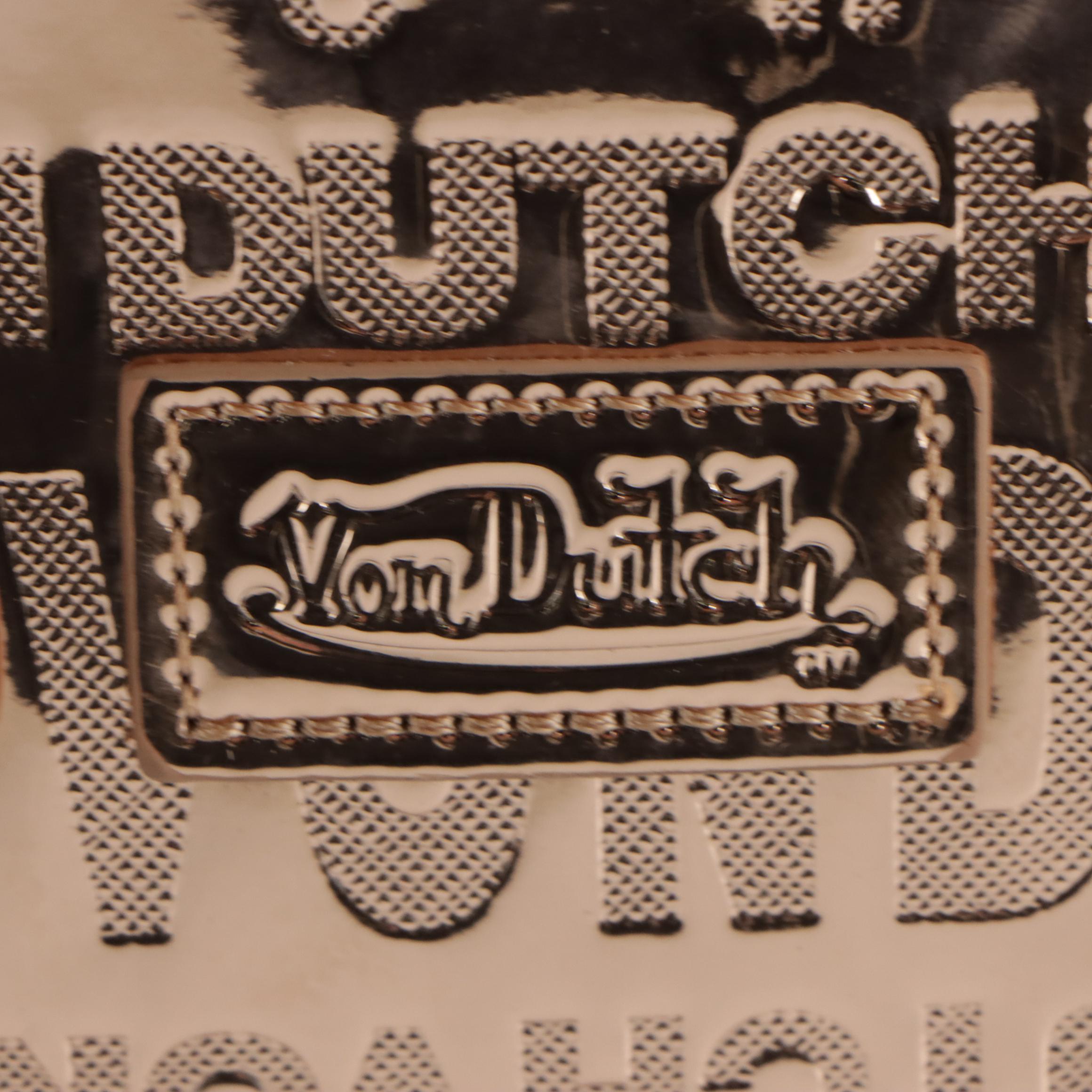 Von Dutch Rose Gold Reflective Mini Two-Way Bowler Bag, With Tags