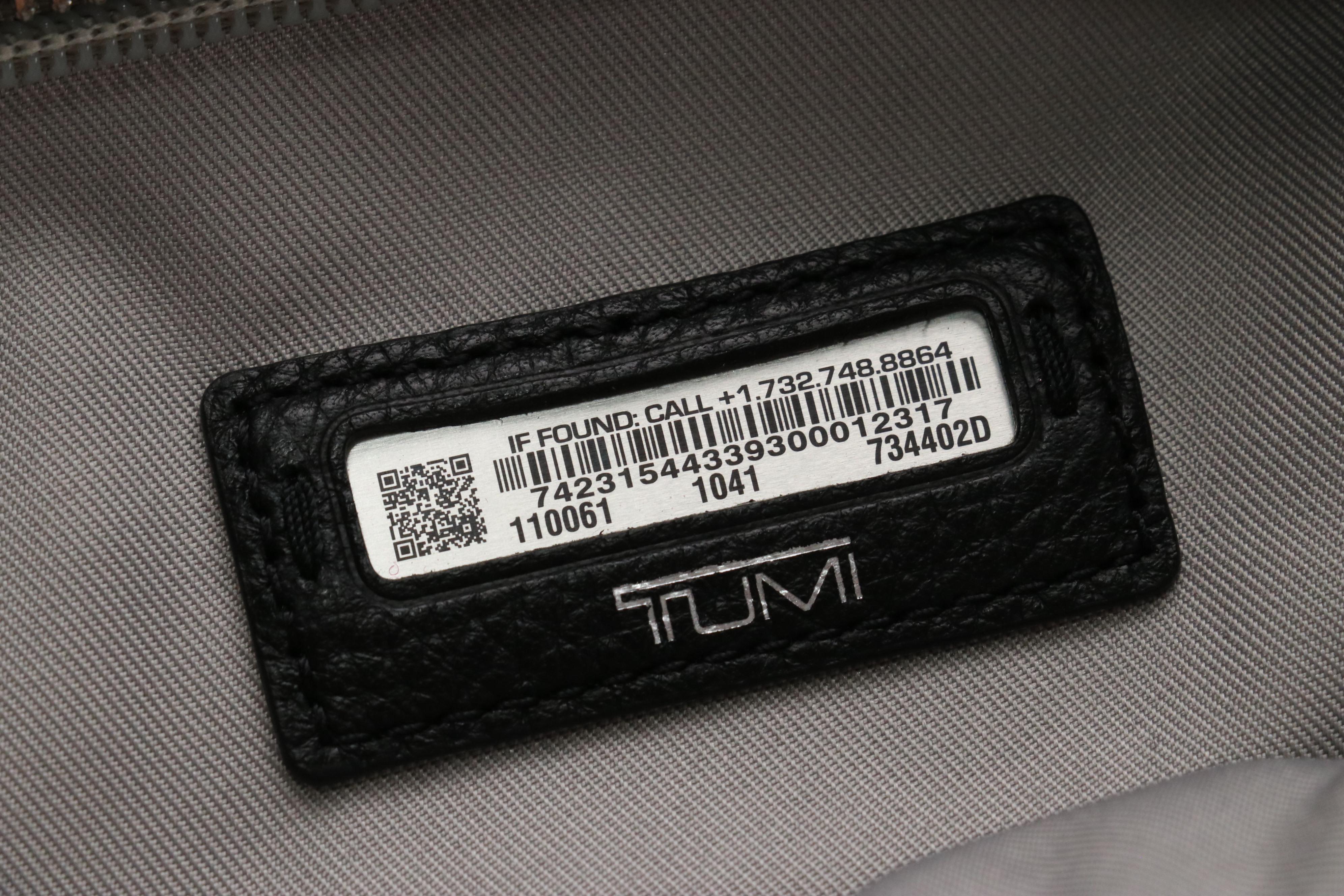 Tumi Stanton Nonie Business Two-Way Travel Bag in Black Grained Leather
