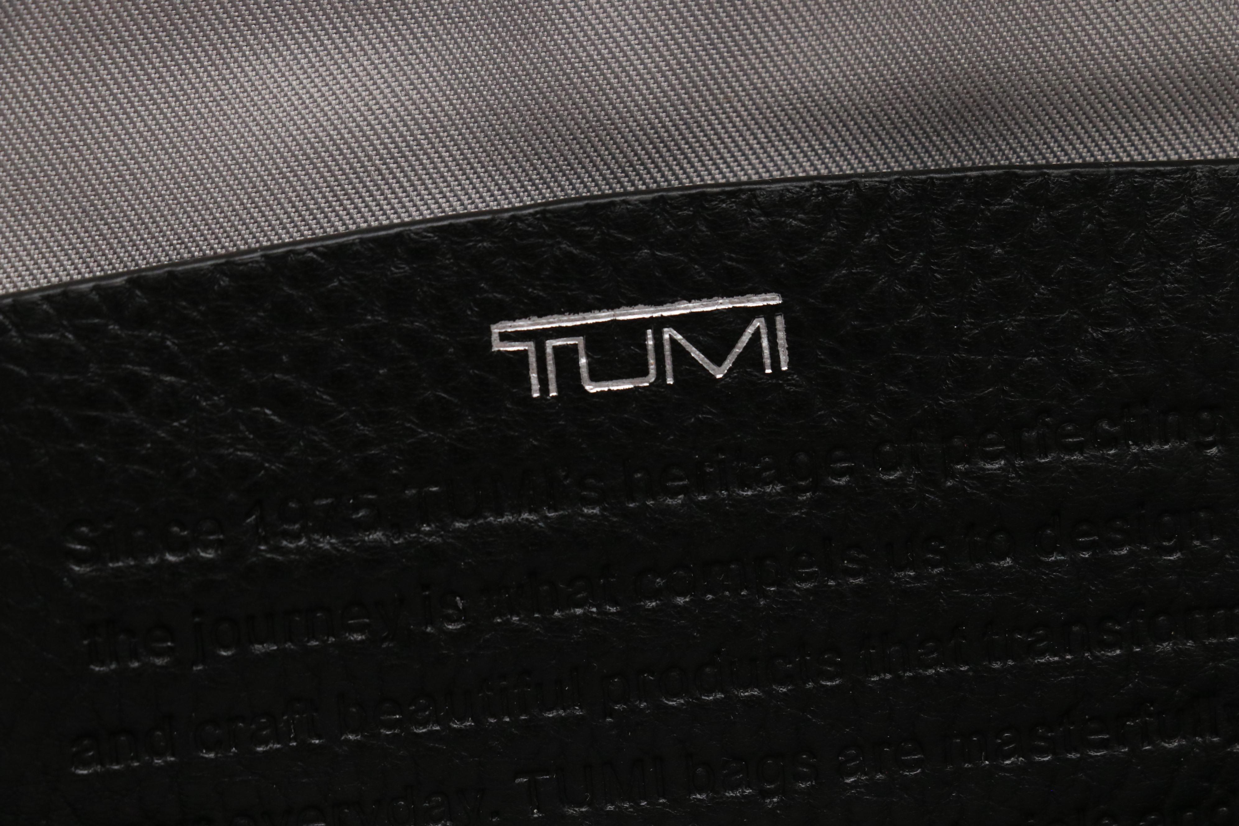 Tumi Stanton Nonie Business Two-Way Travel Bag in Black Grained Leather