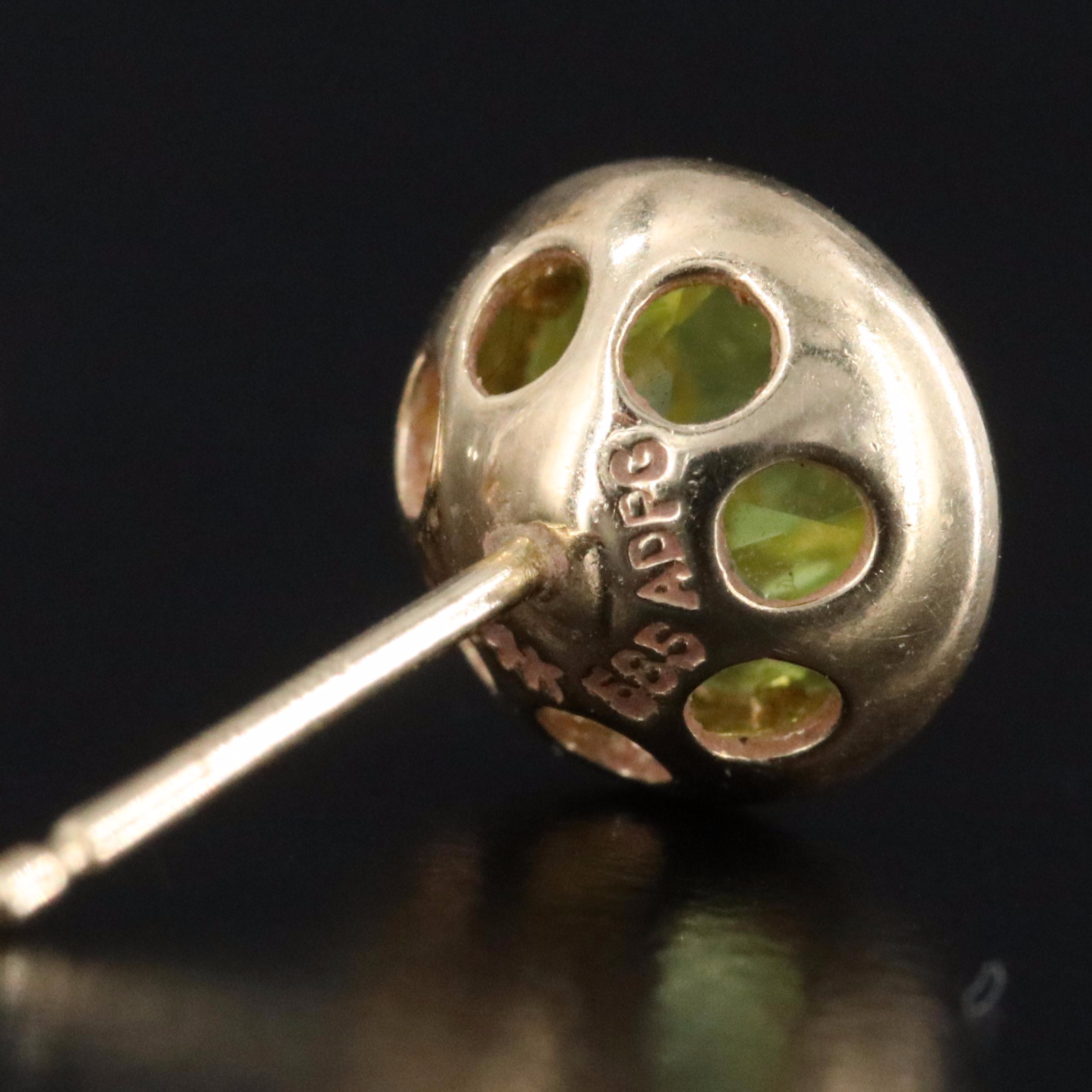14K Peridot Stud Earrings
