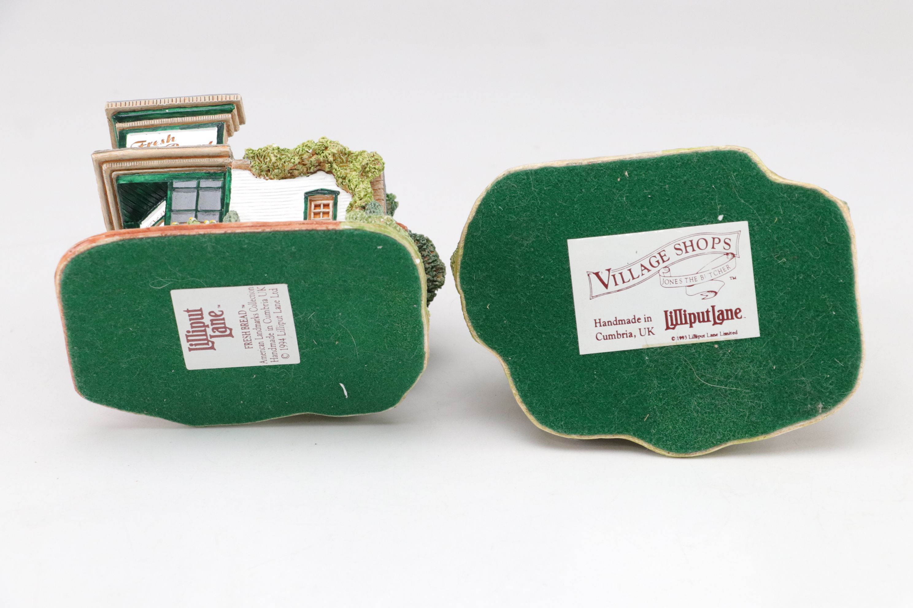 Lilliput Lane Buildings with "Village School" and "Pat Cohan's Bar"