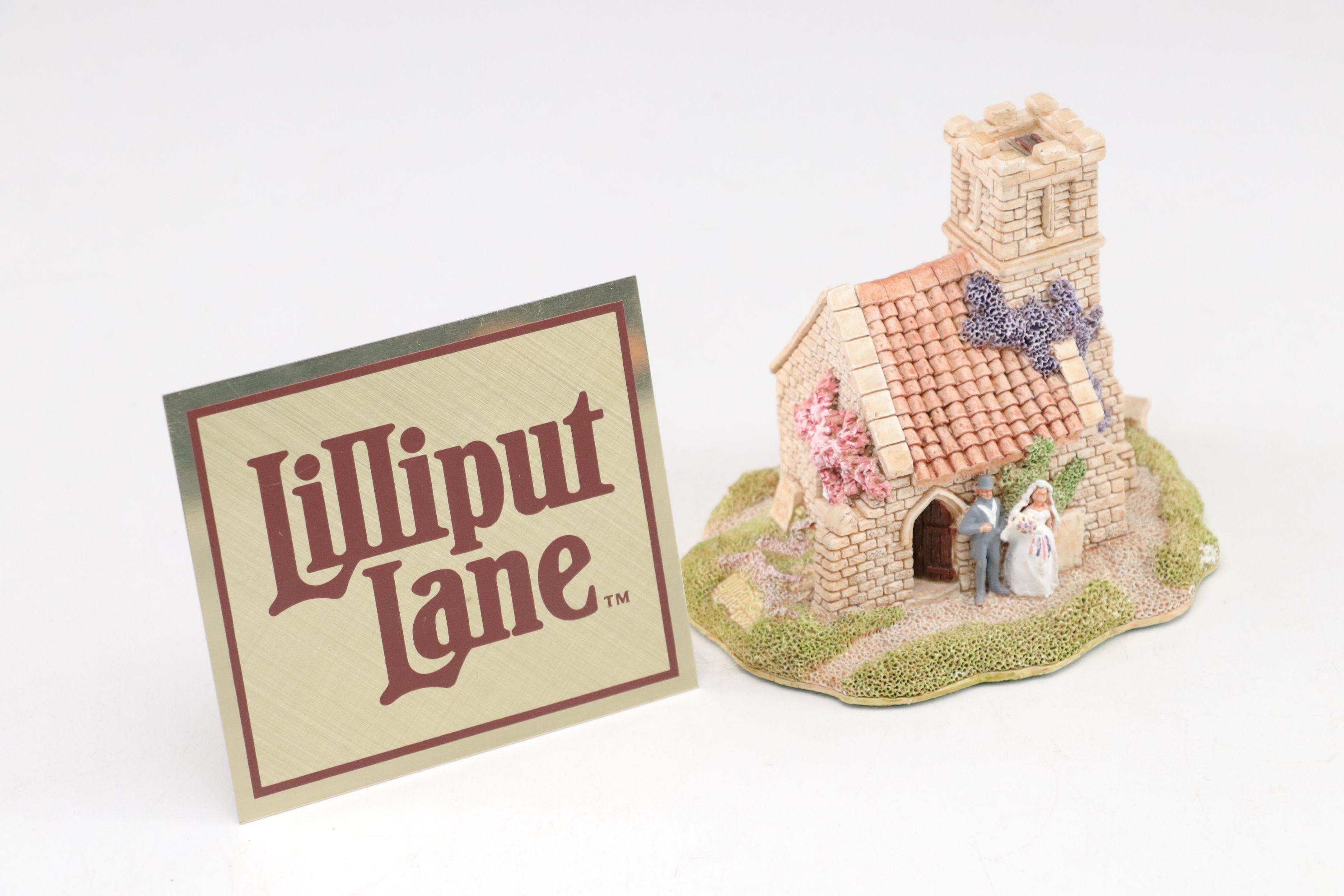 Lilliput Lane Buildings with "Village School" and "Pat Cohan's Bar"