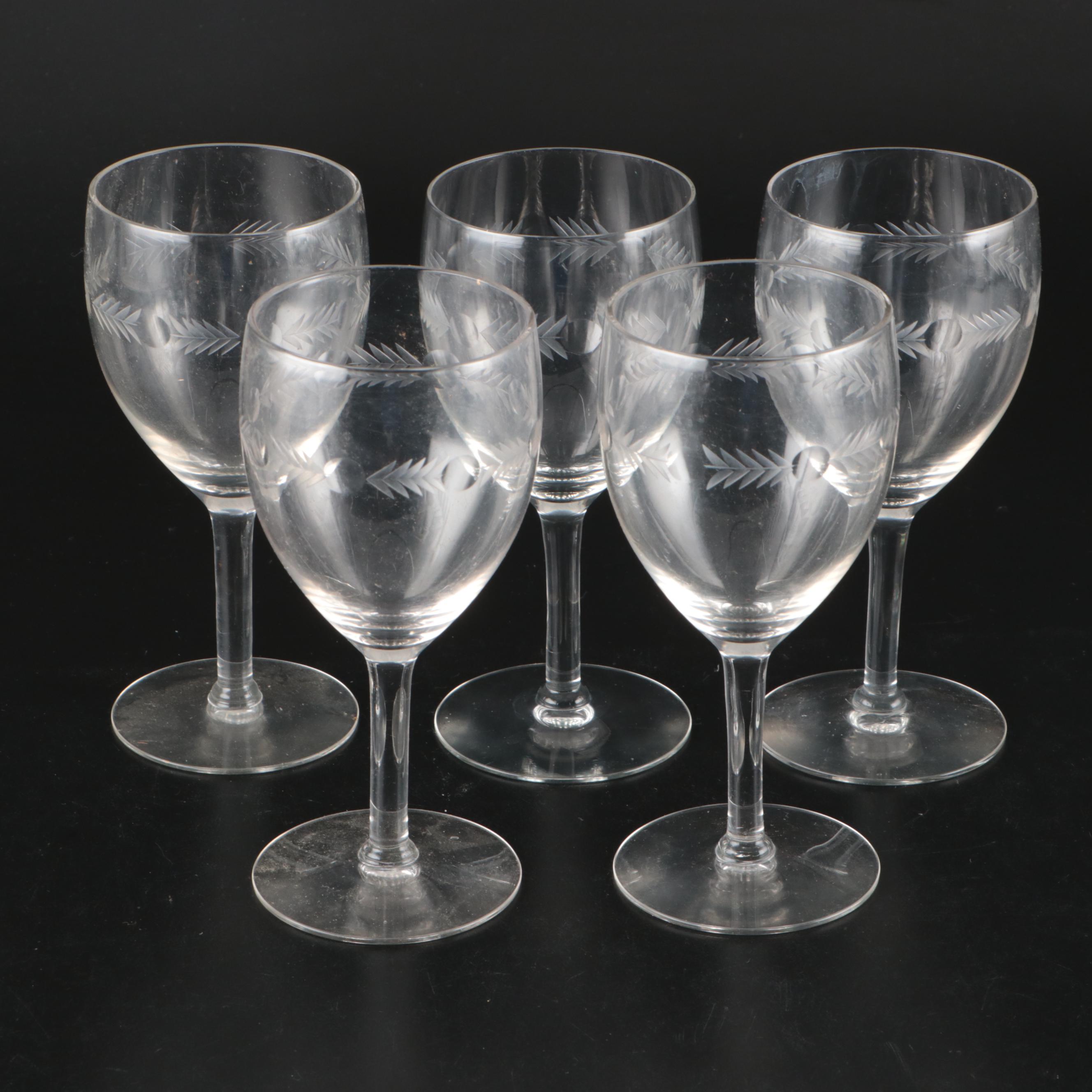 Tiffin-Franciscan Crystal Water Goblets and Champagnes with Wine Glasses