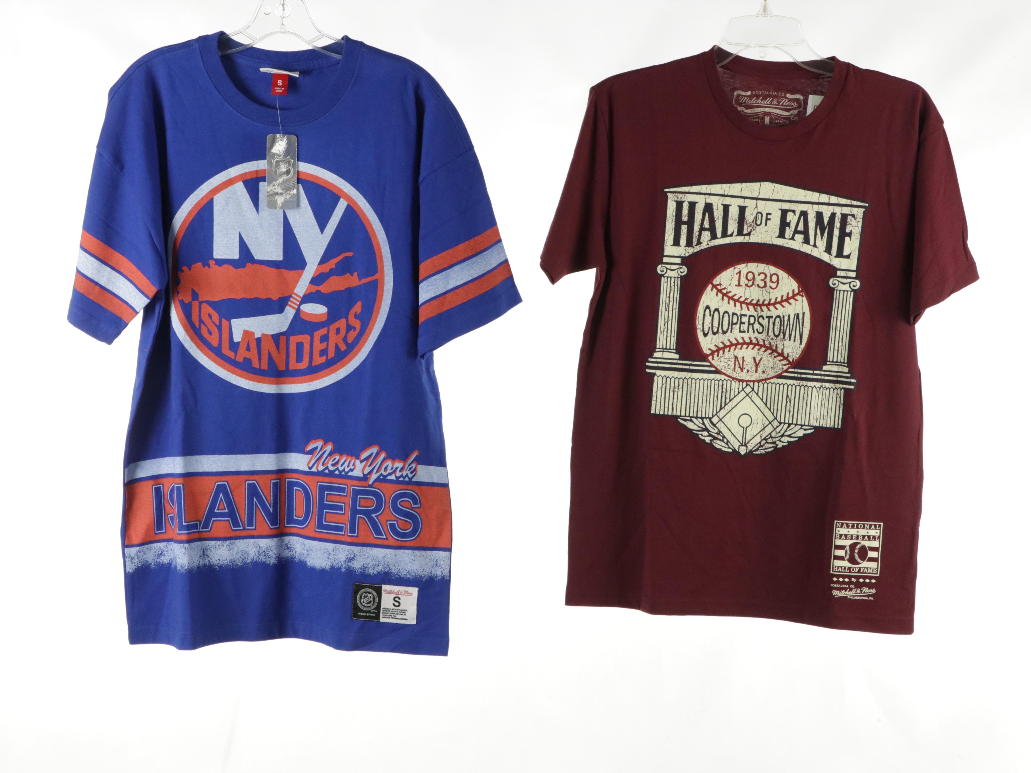 Men's Mitchell & Ness Athletic Theme Graphic Tees Featuring New York Islanders
