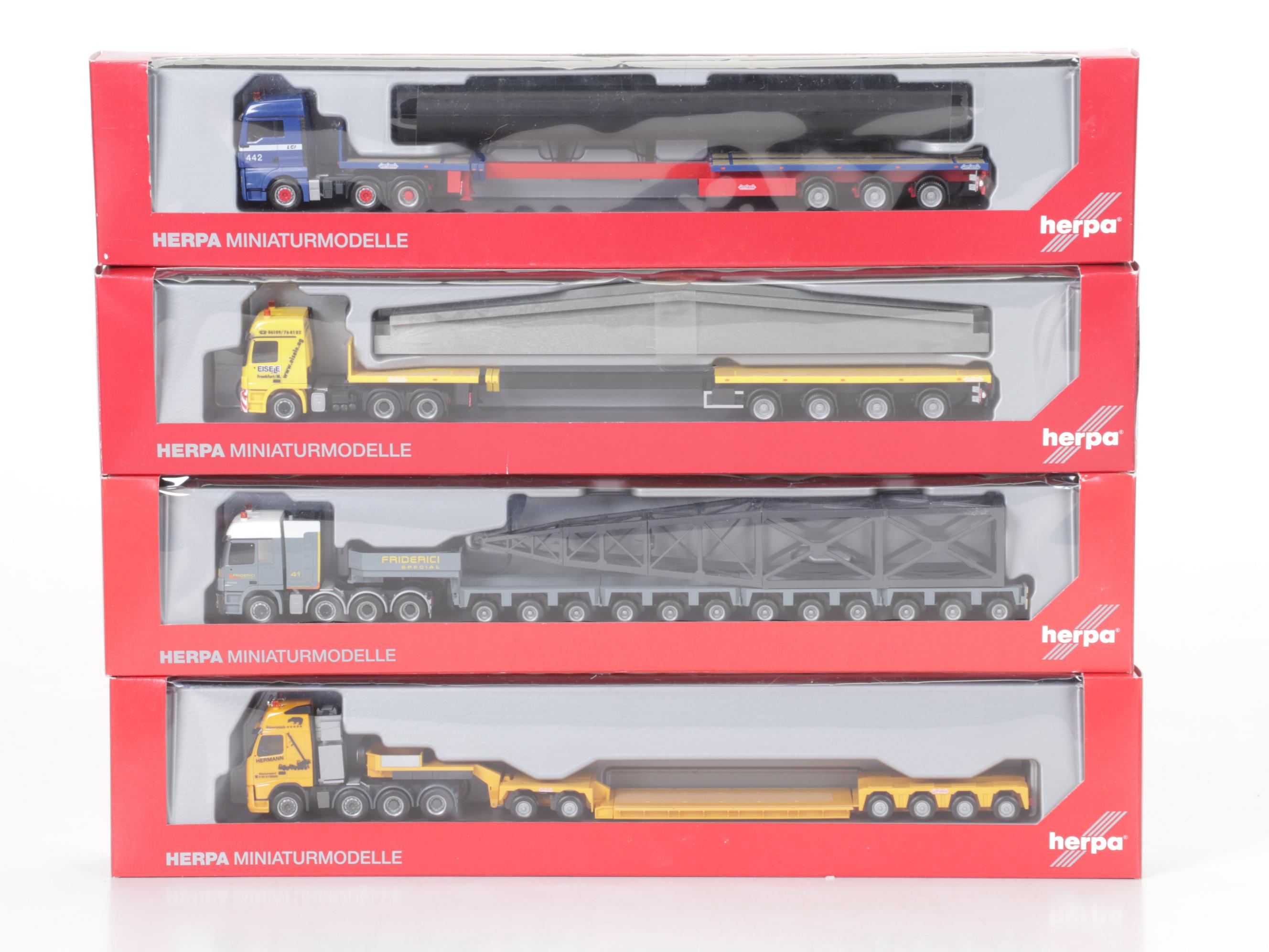Thirty-Four Herpa HO Scale Model Work Vehicles