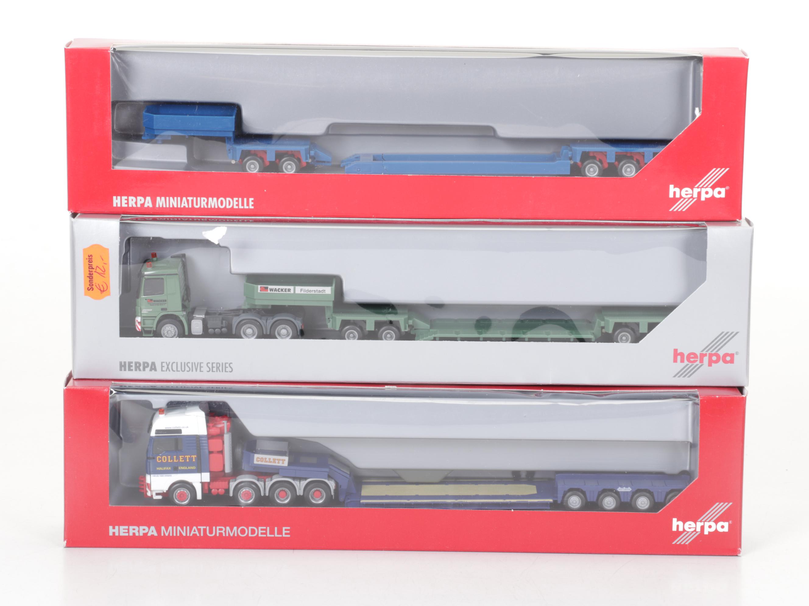 Thirty-Four Herpa HO Scale Model Work Vehicles