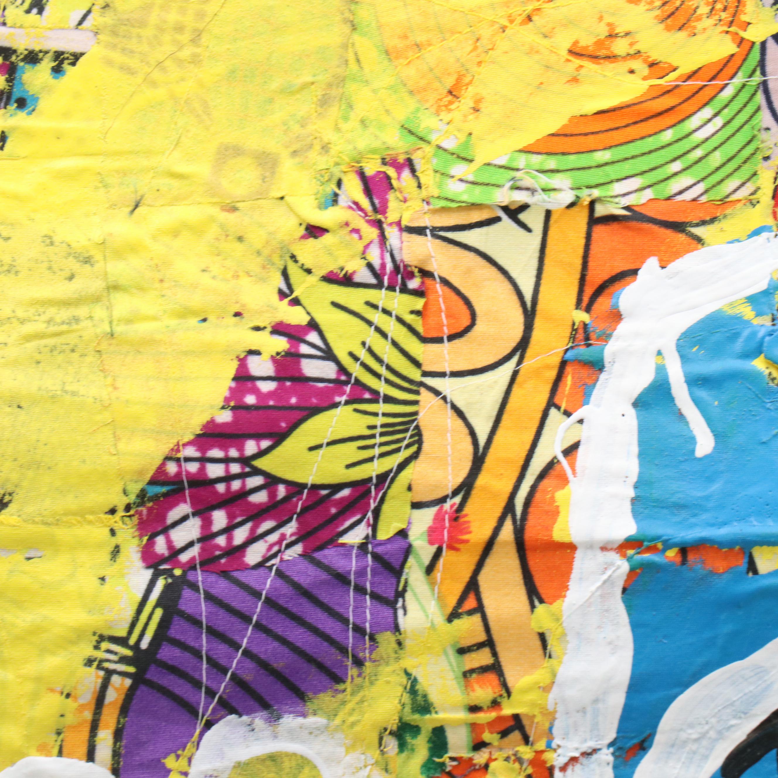 Abiola Idowu Figural Stylized Collage "Life Is Beautiful," 2022