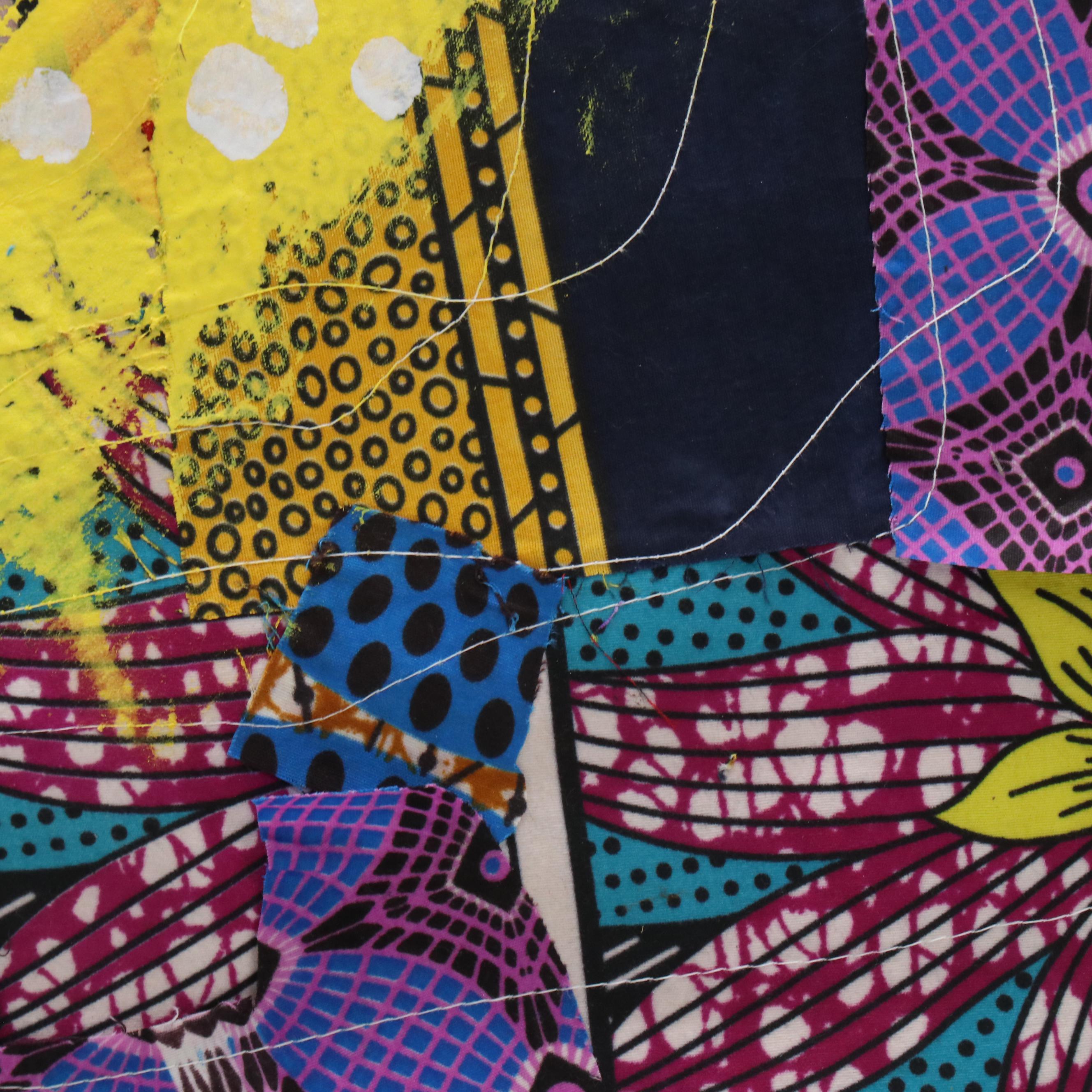 Abiola Idowu Figural Stylized Collage "Life Is Beautiful," 2022