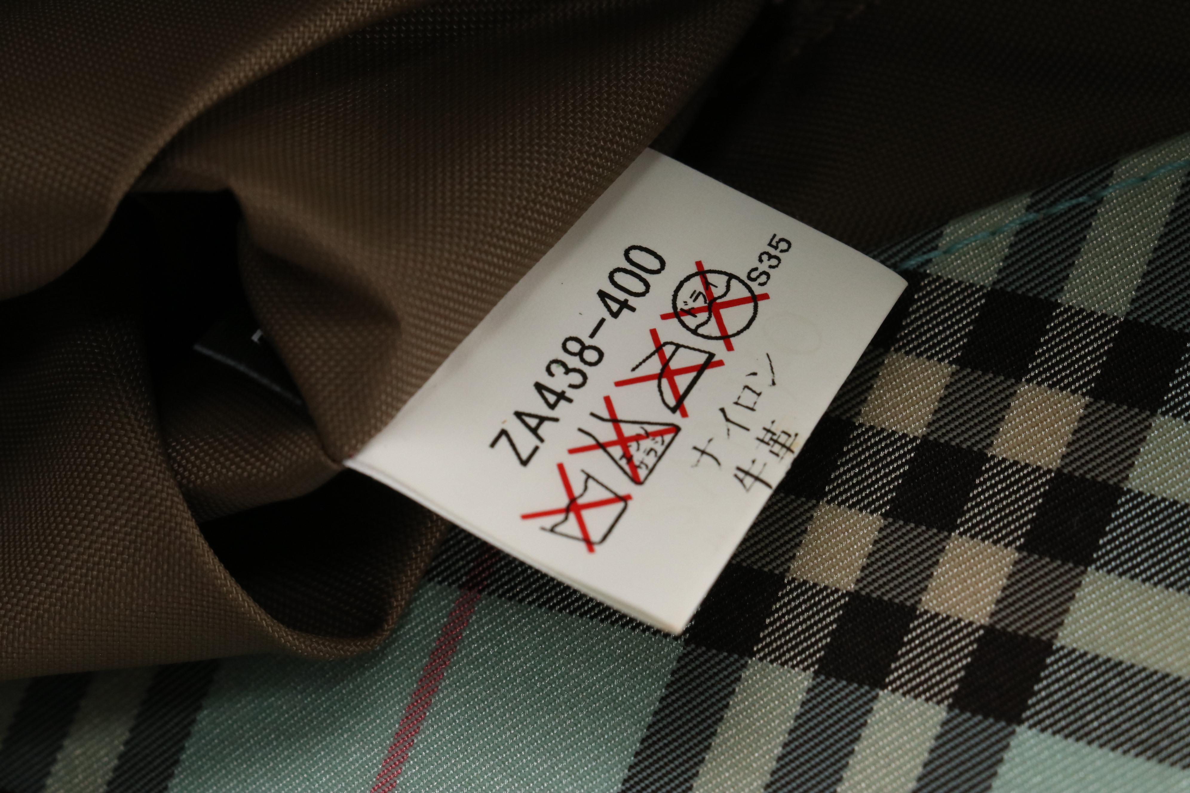 Burberry Blue Label Tote in Blue Nova Check Nylon Canvas and Beige Leather Trim