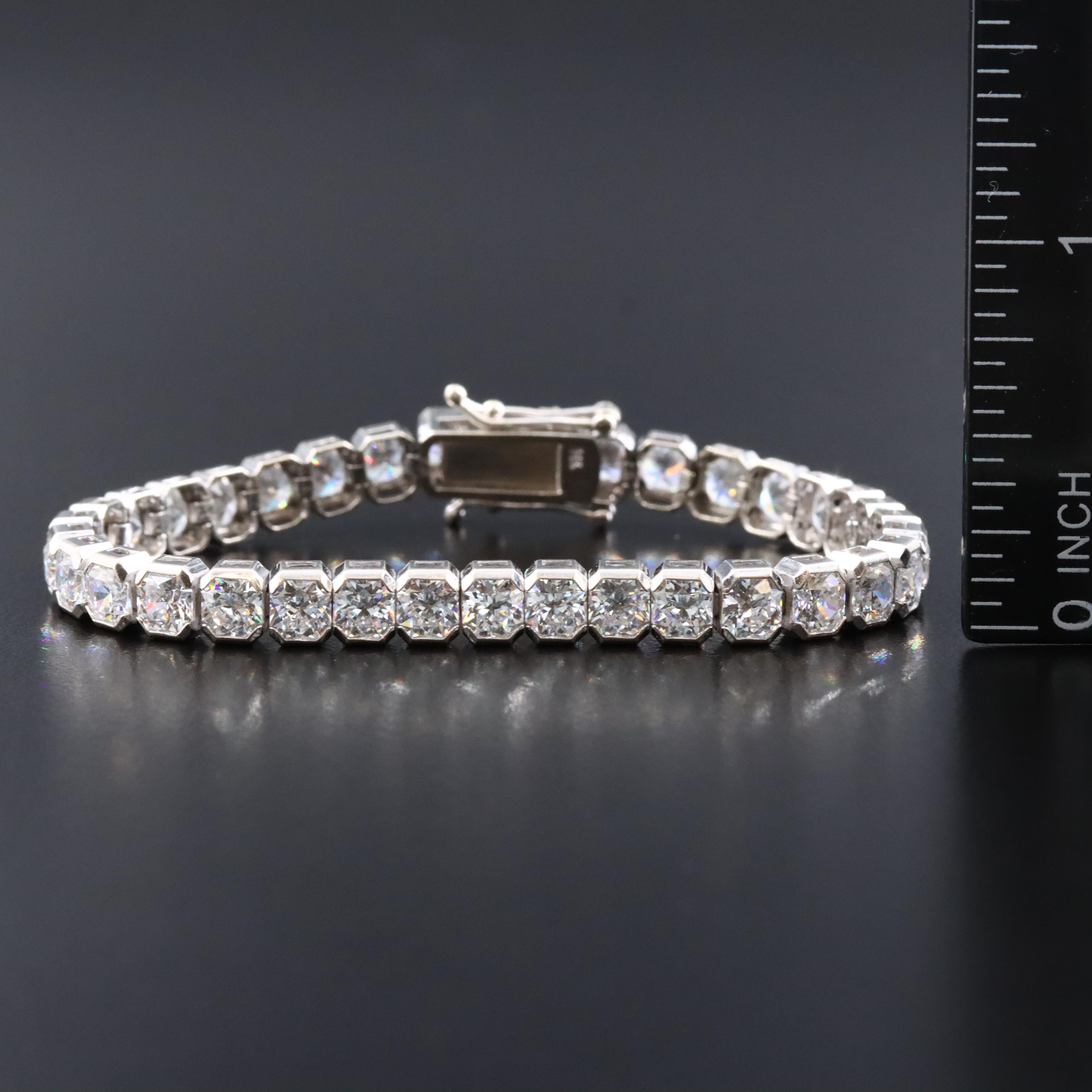 14K CZ Line Bracelet