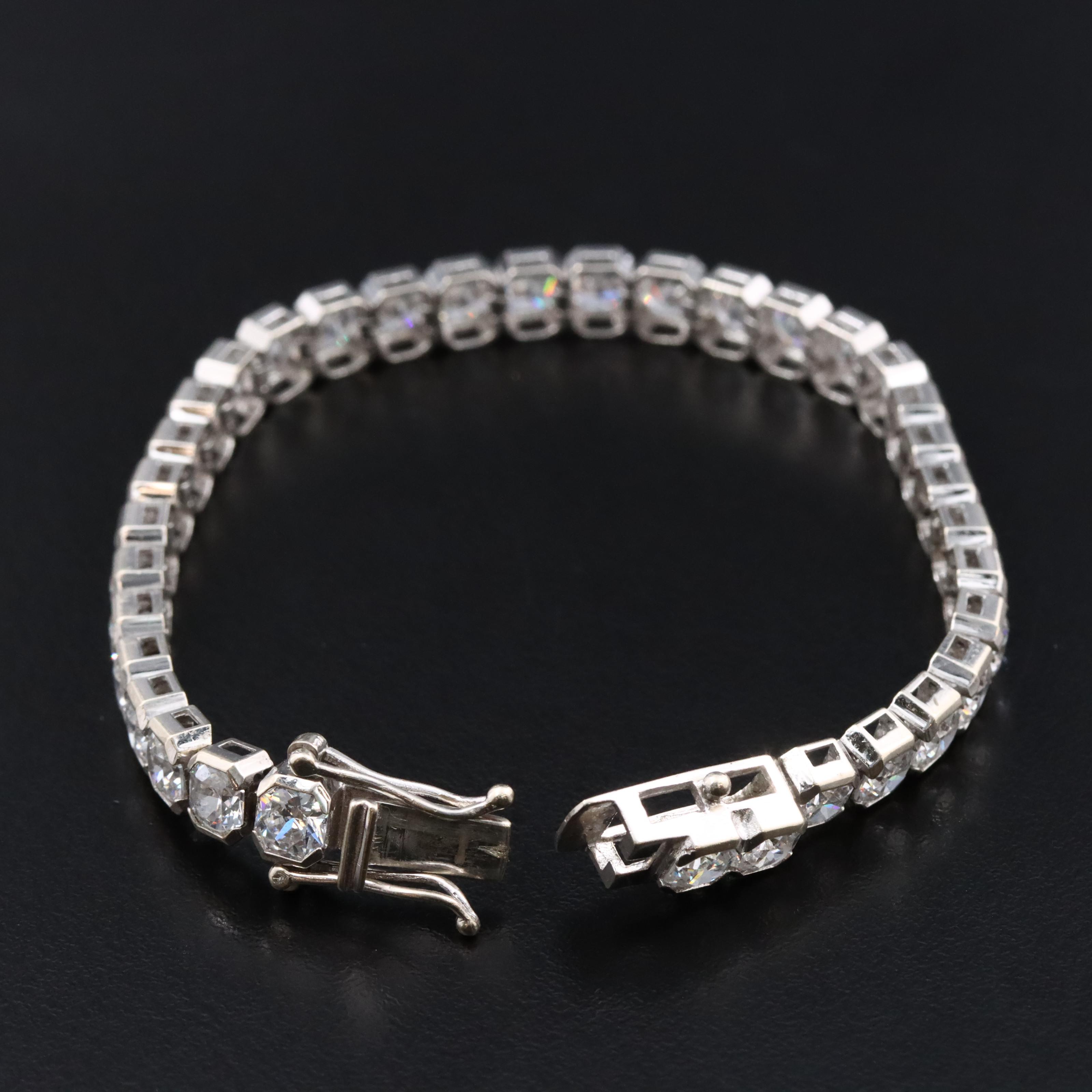 14K CZ Line Bracelet