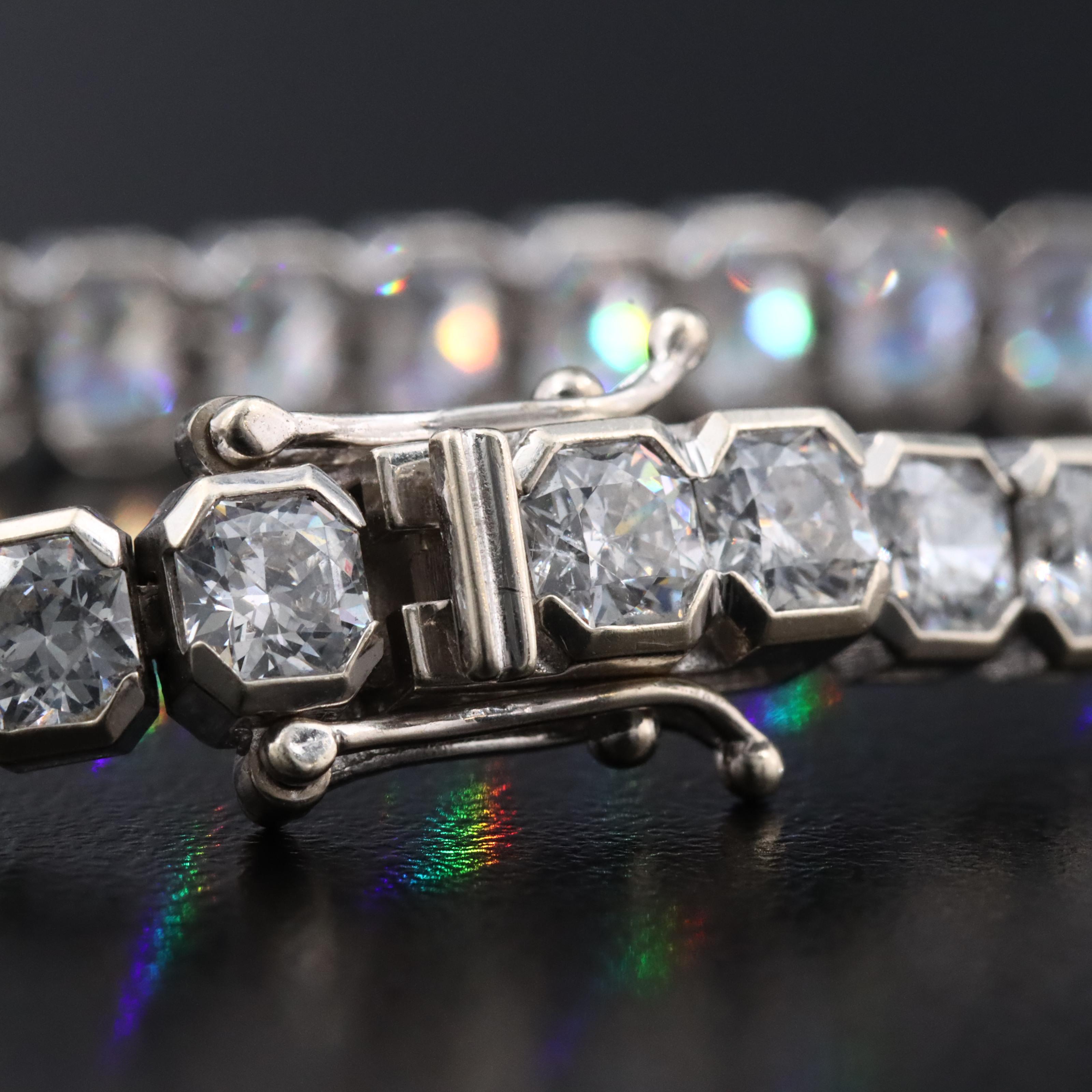 14K CZ Line Bracelet