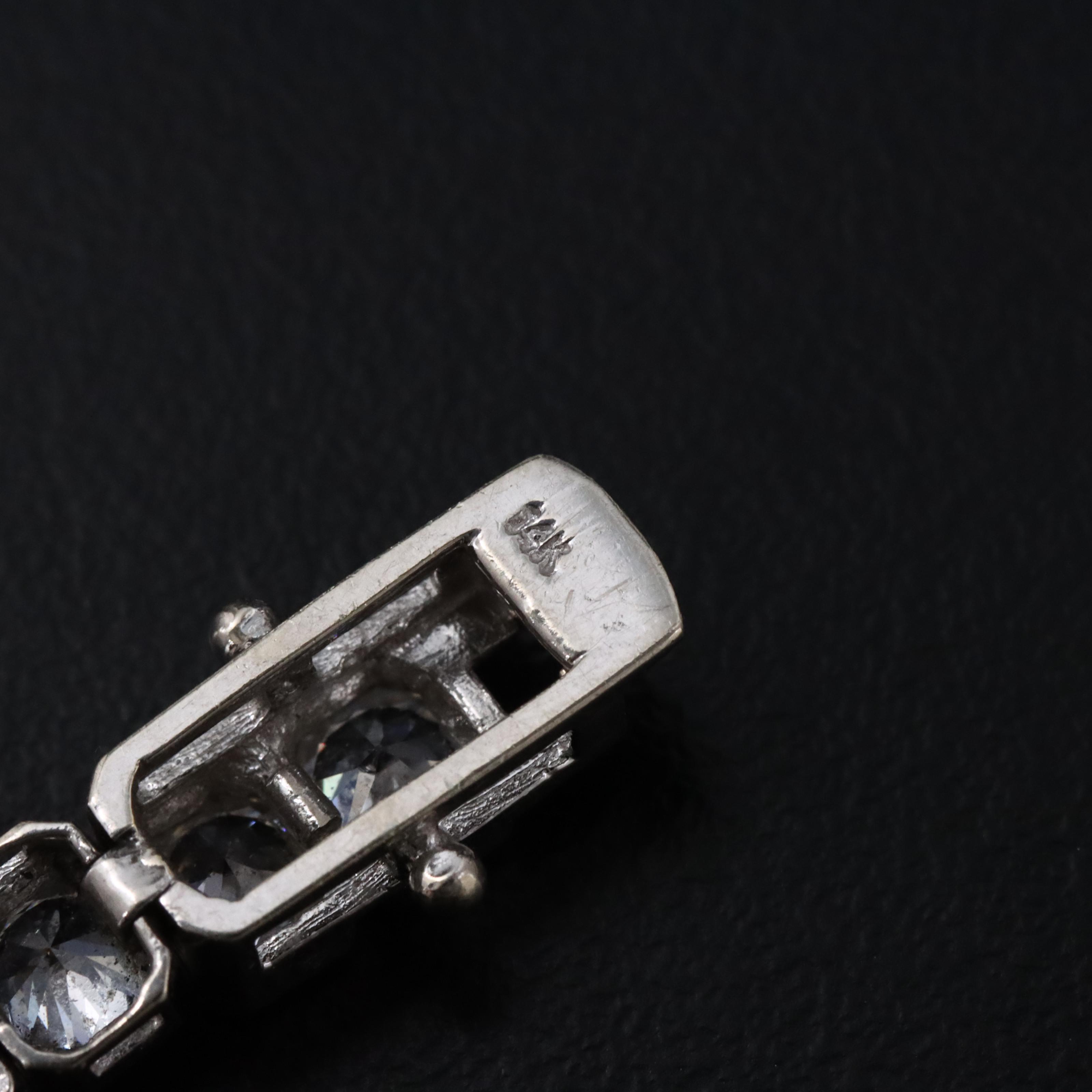 14K CZ Line Bracelet