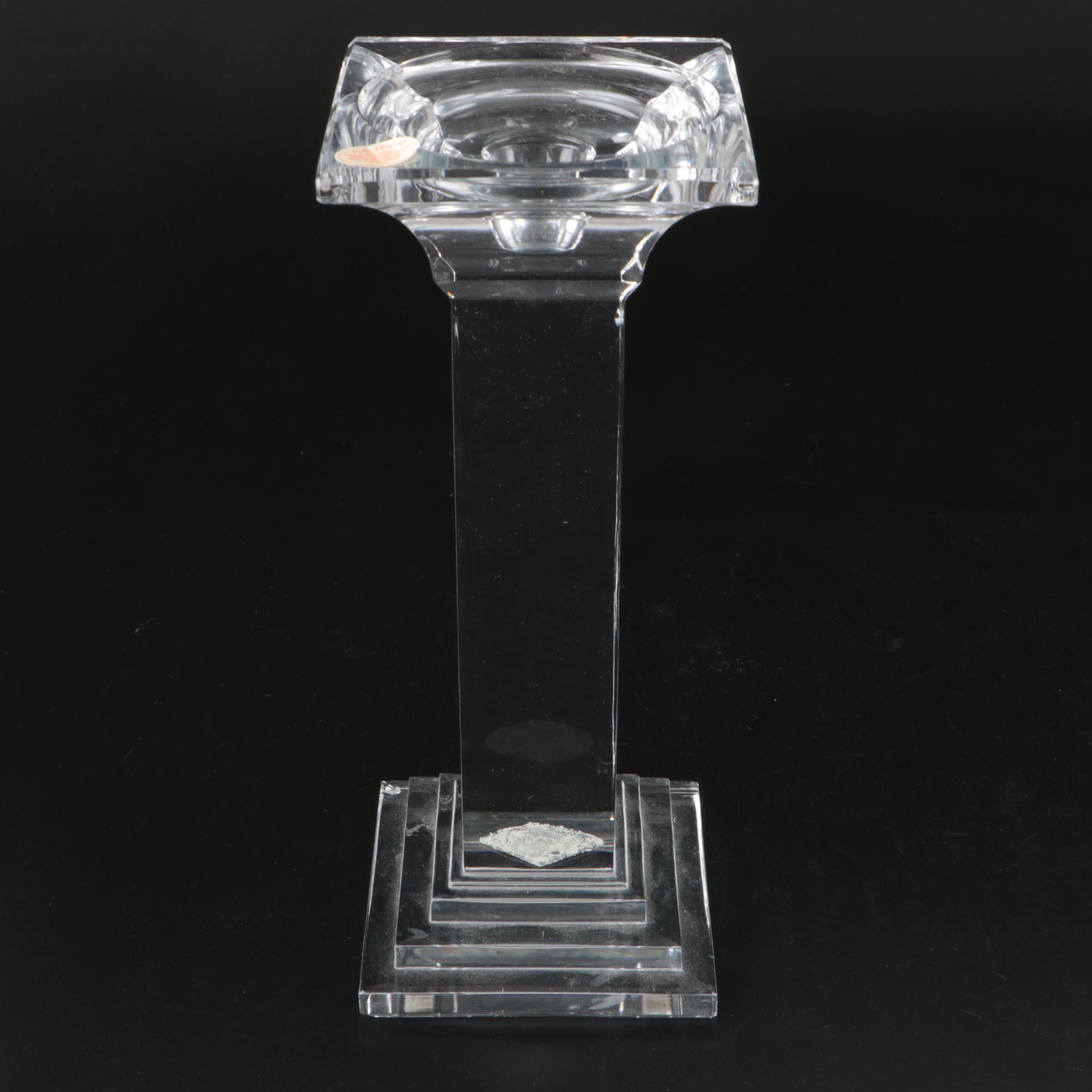 Shannon "Metropolitan" Crystal Pillar Candlesticks