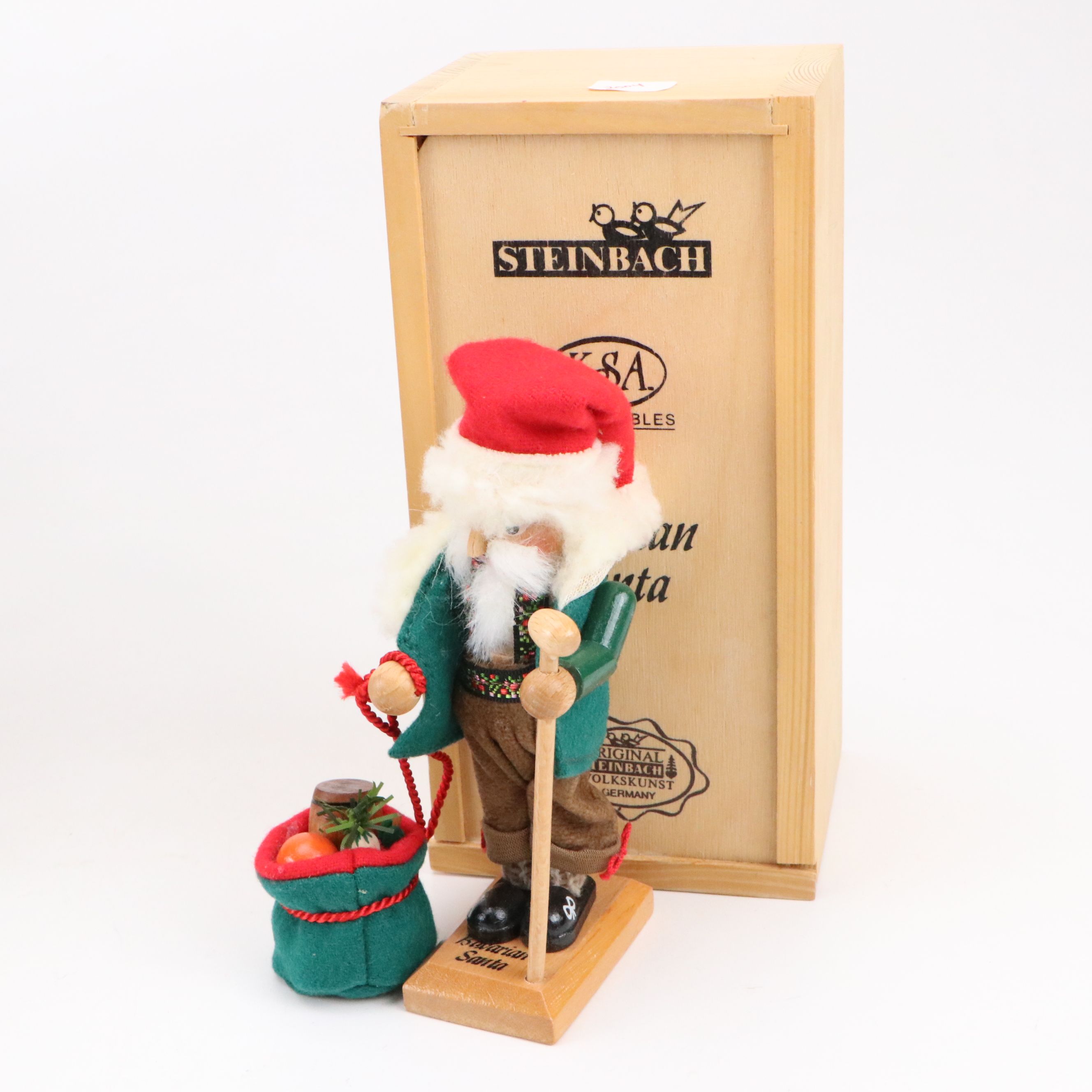 Steinbach "Bavarian Santa" Nutcracker Figurine with Miniature, 1999