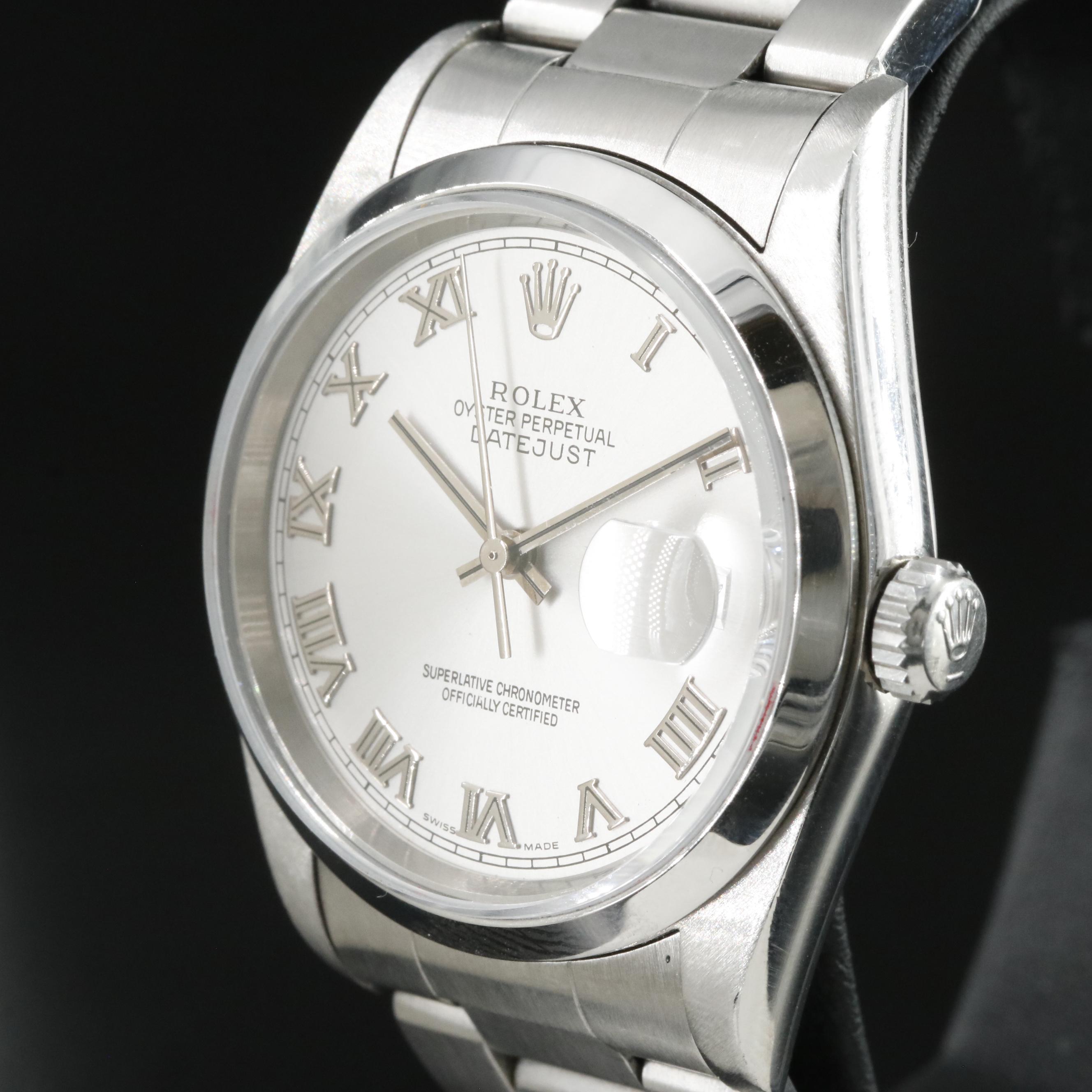 Rolex Datejust 16200 36mm Steel Watch c.2002