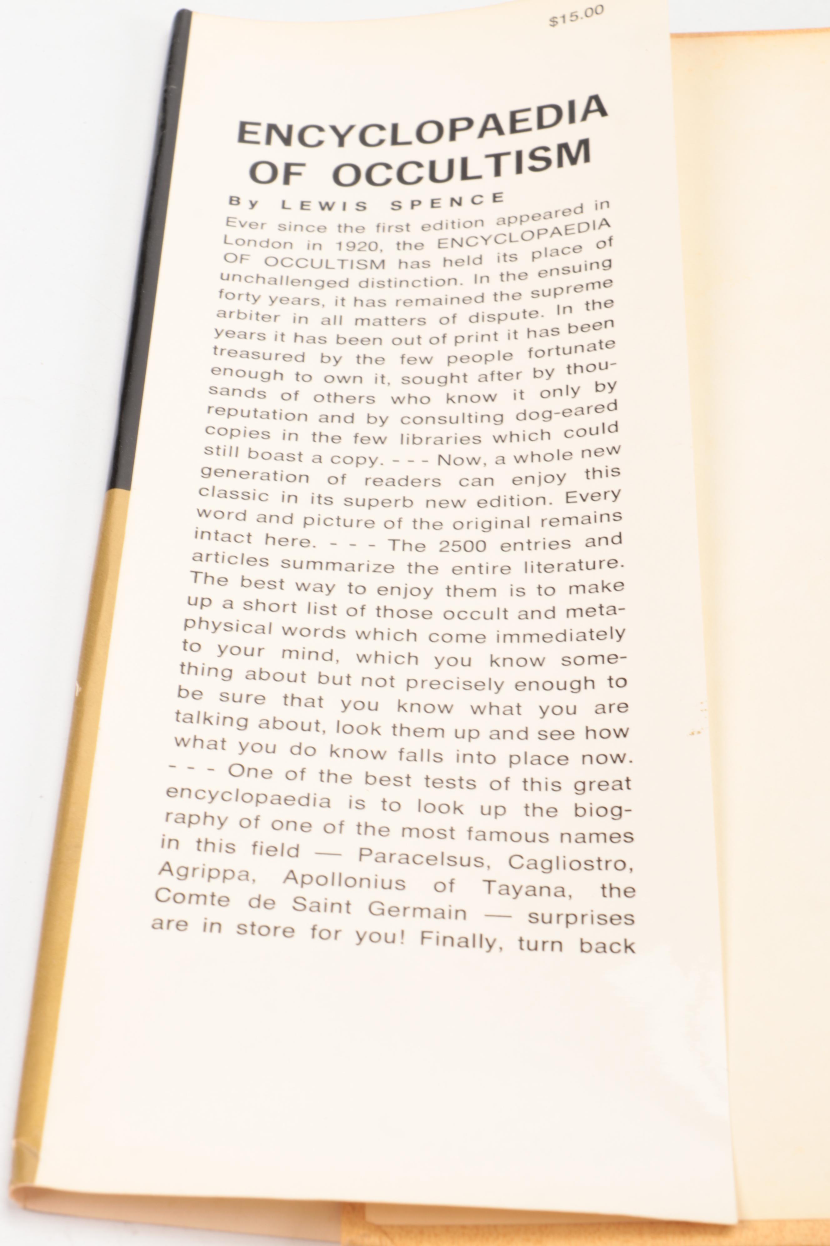 Illustrated "An Encyclopaedia of Occultism" by Lewis Spence, 1968