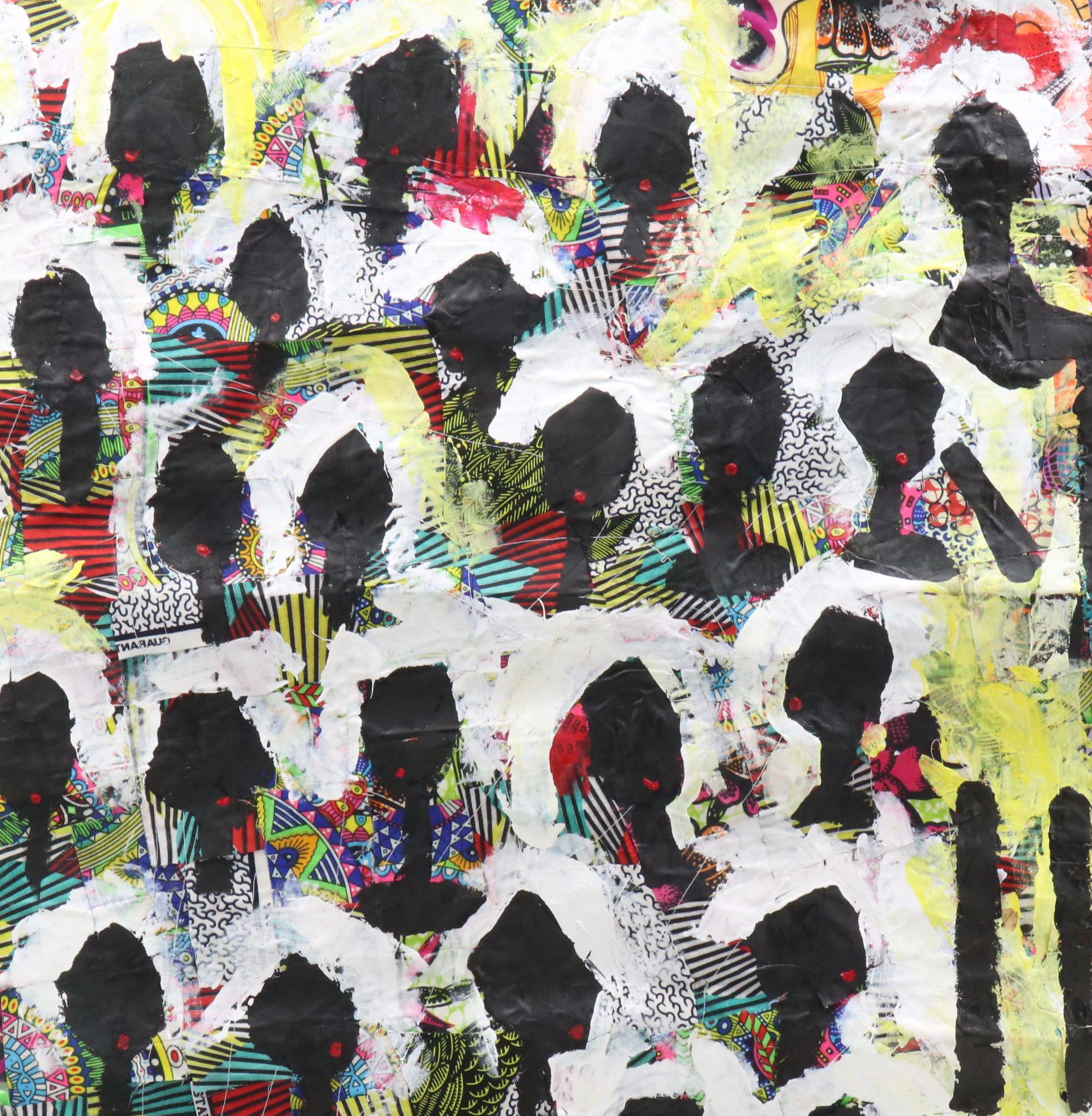 Abiola Idowu Figural Stylized Collage "Summer Festival III," 2023