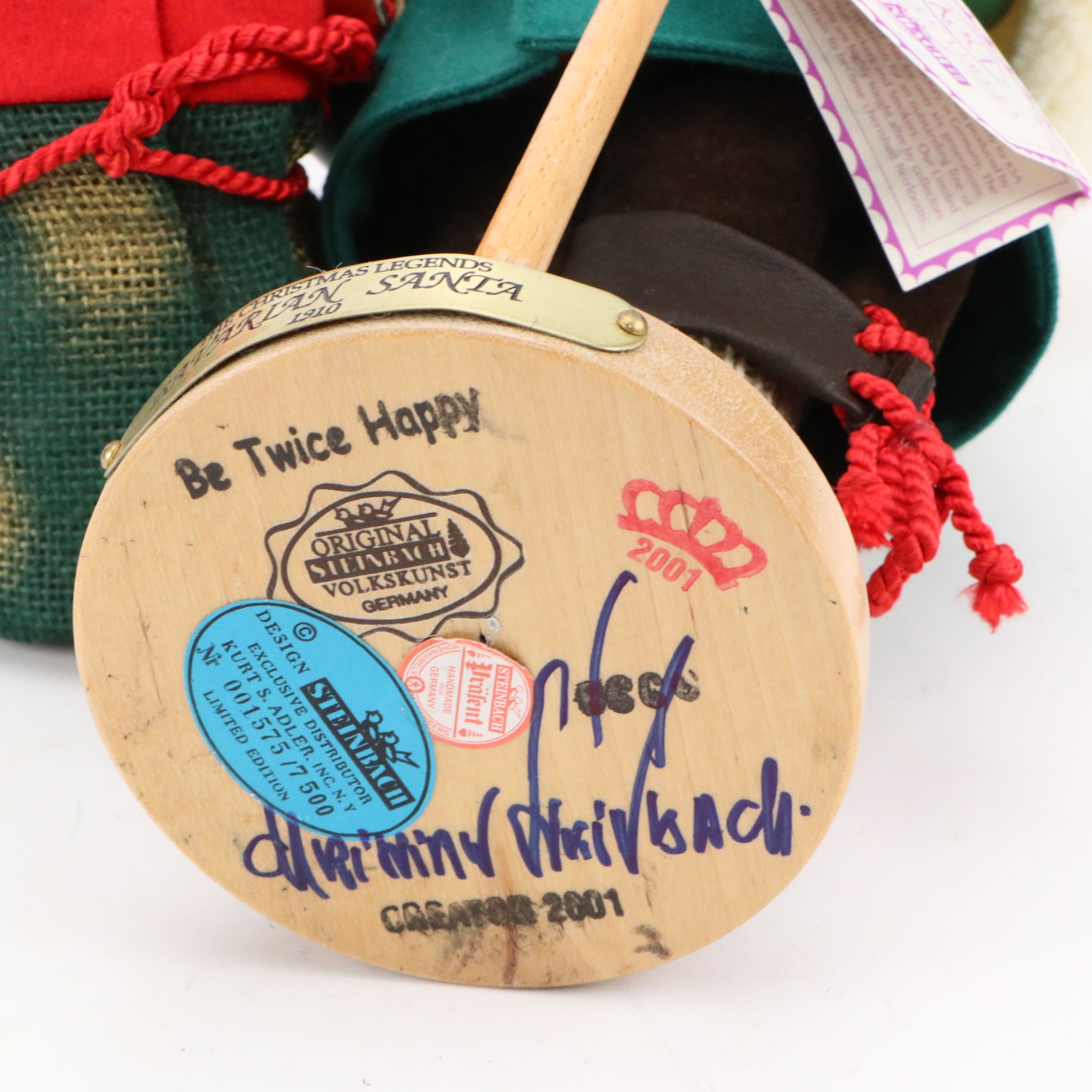 Steinbach "Bavarian Santa" Nutcracker Figurine with Miniature, 1999