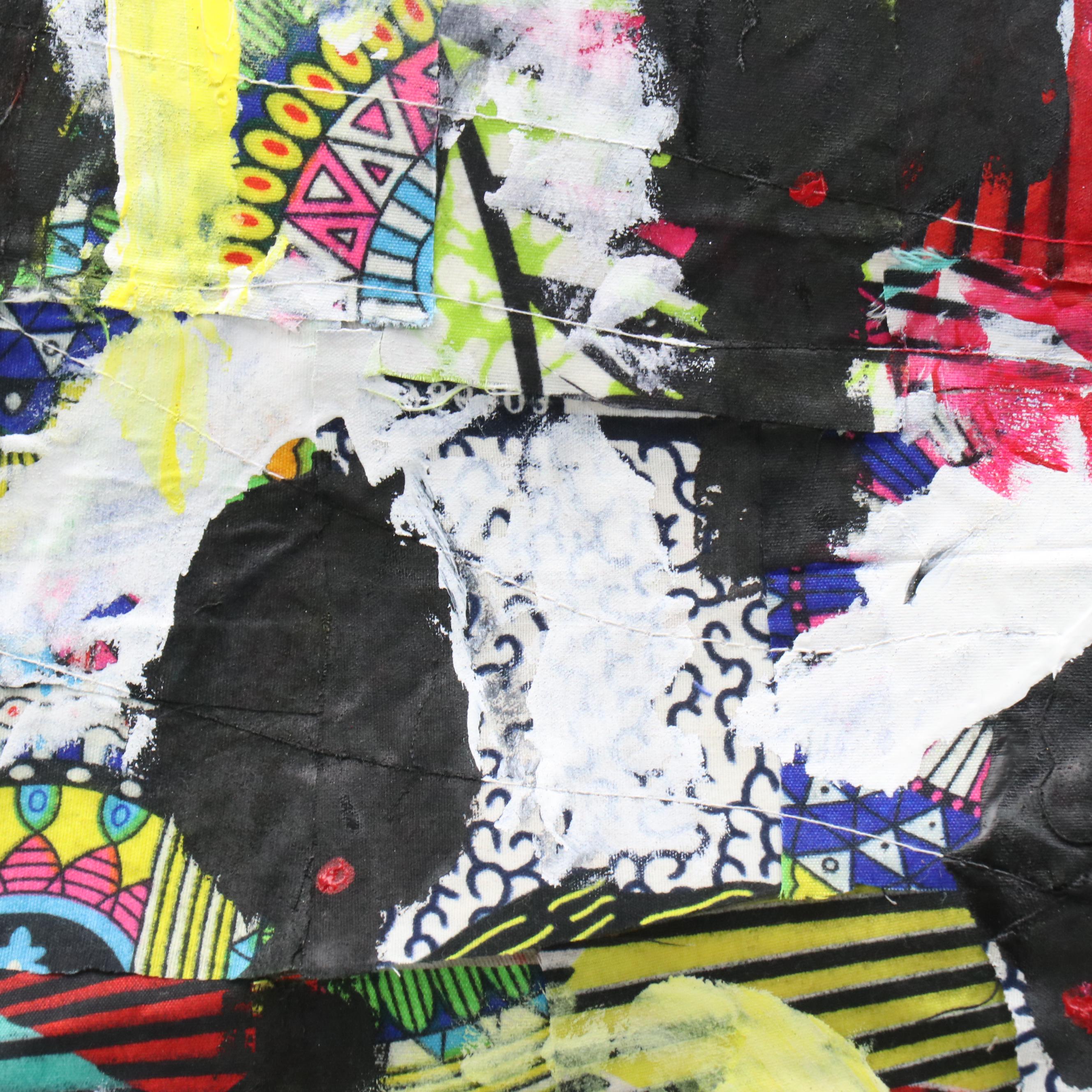 Abiola Idowu Figural Stylized Collage "Summer Festival III," 2023