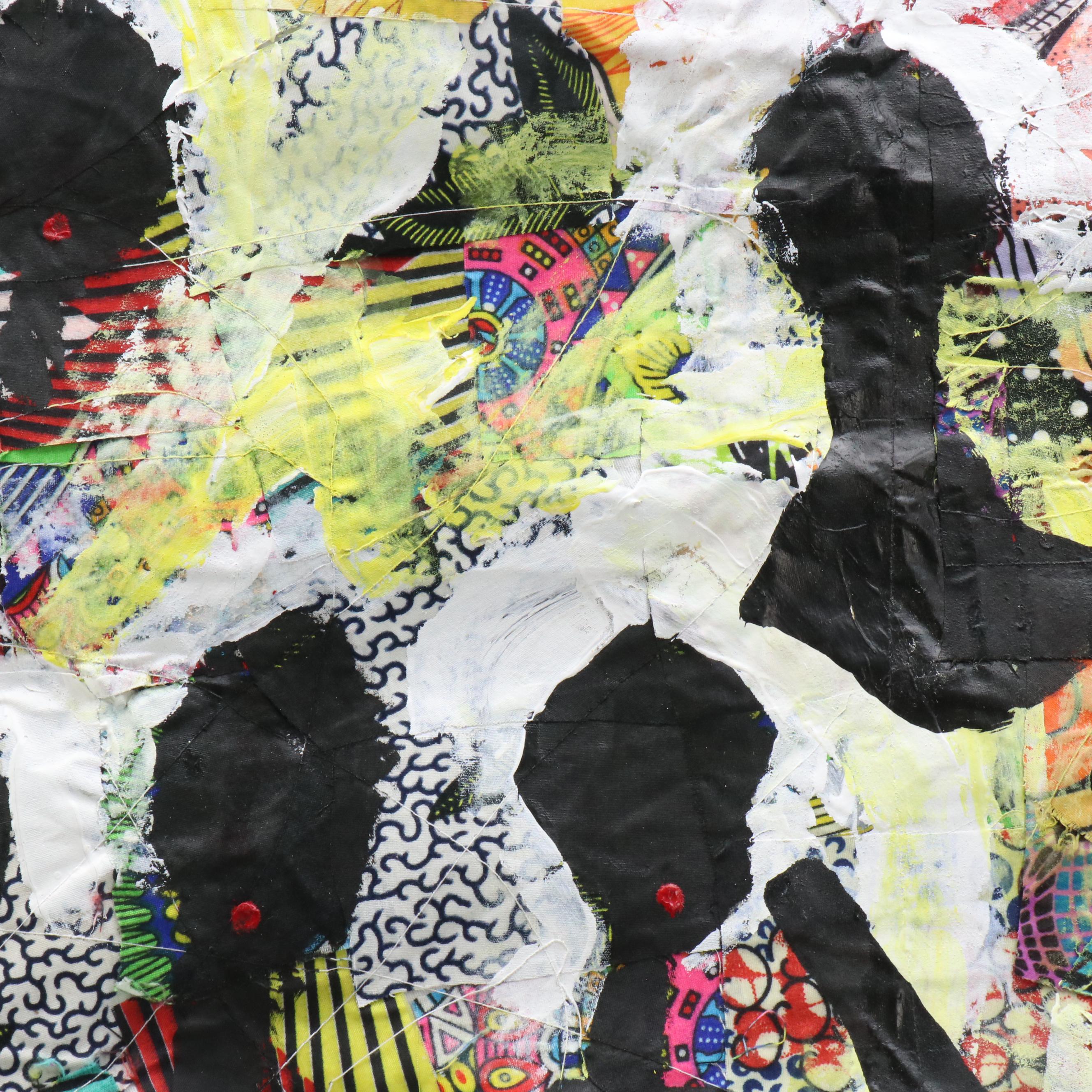 Abiola Idowu Figural Stylized Collage "Summer Festival III," 2023