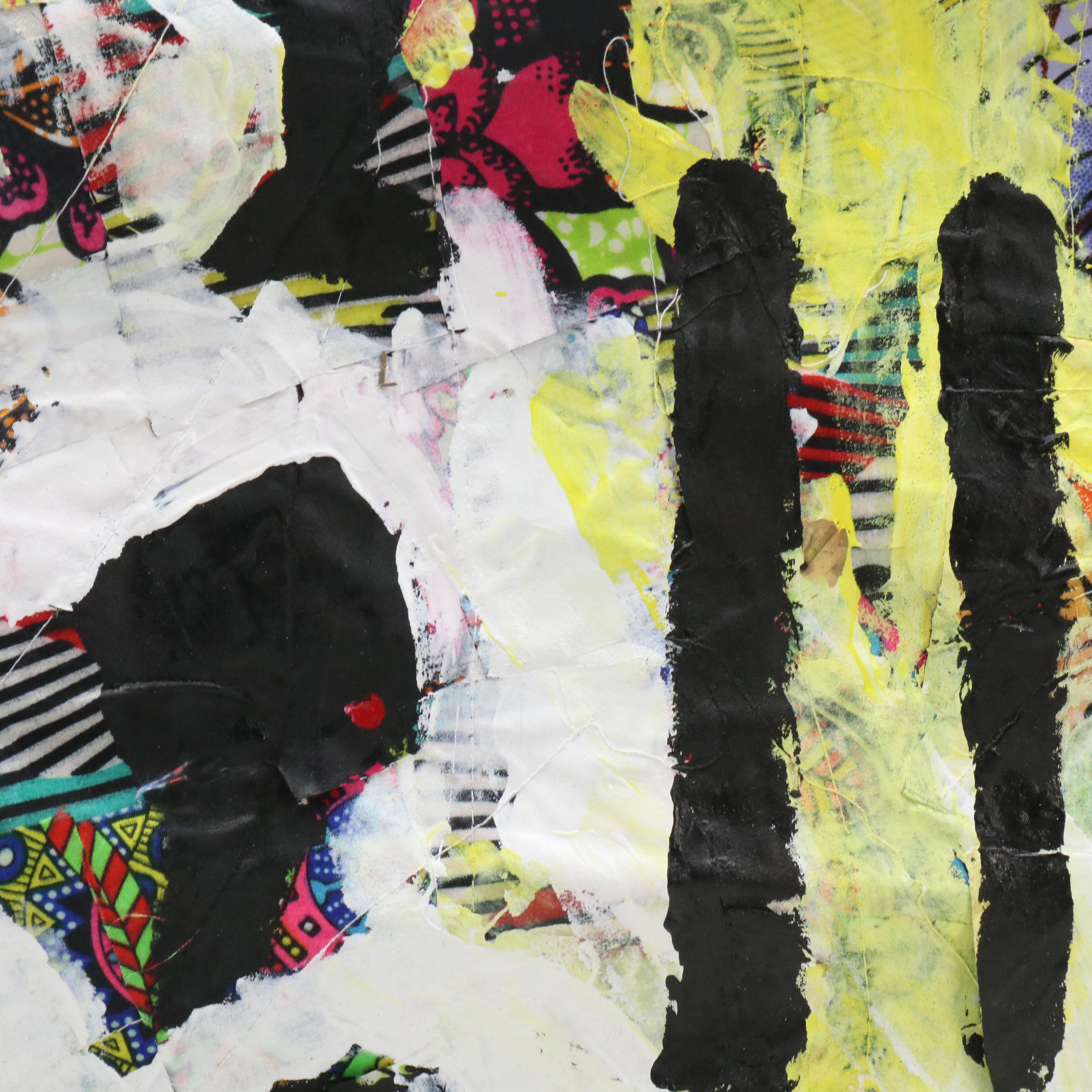 Abiola Idowu Figural Stylized Collage "Summer Festival III," 2023